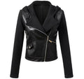 Queen Energy Vegan  coats Motorcycle Jacket Black Outerwear leather PU Jacket