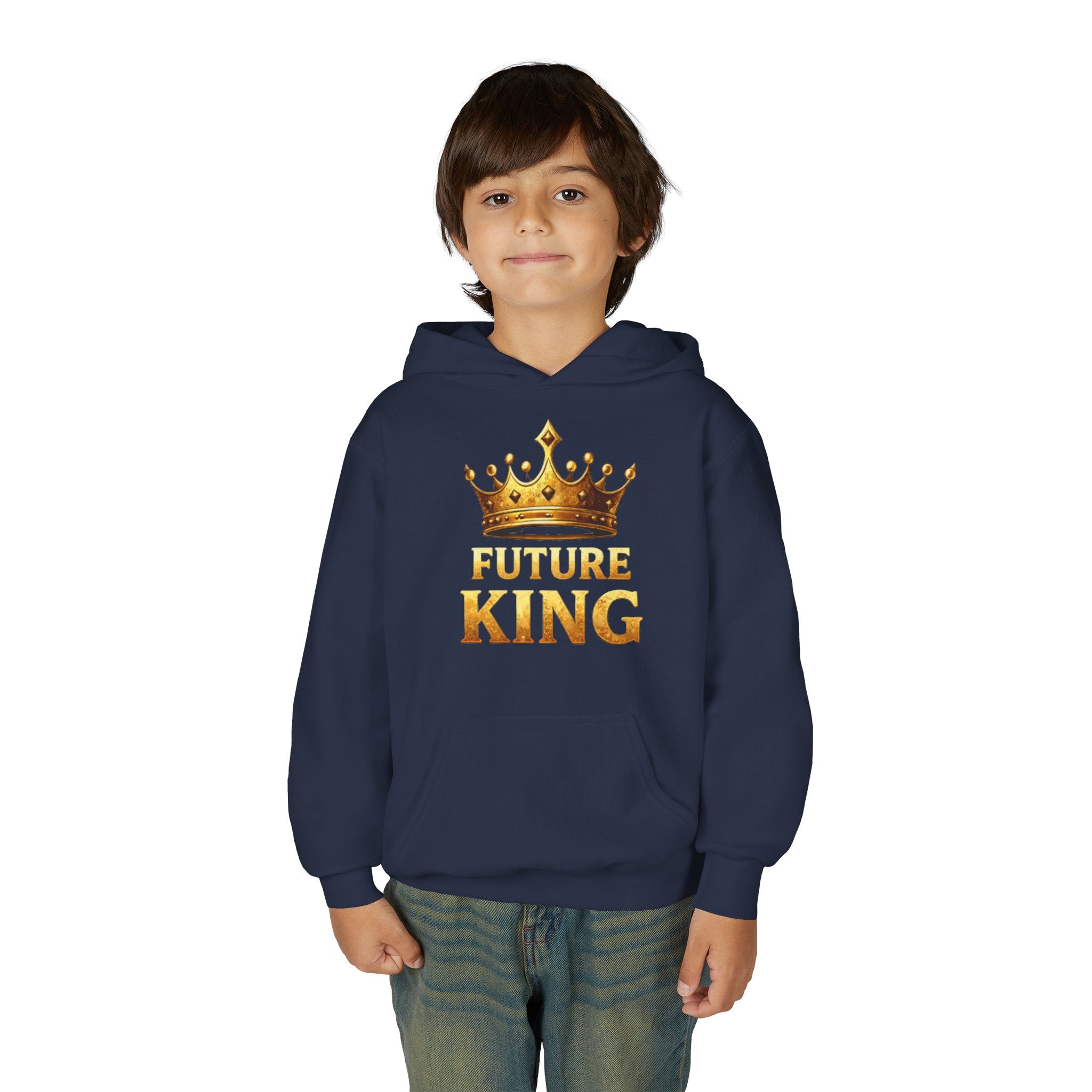 Youth Hoodie - "Future King" Gold Crown Graphic