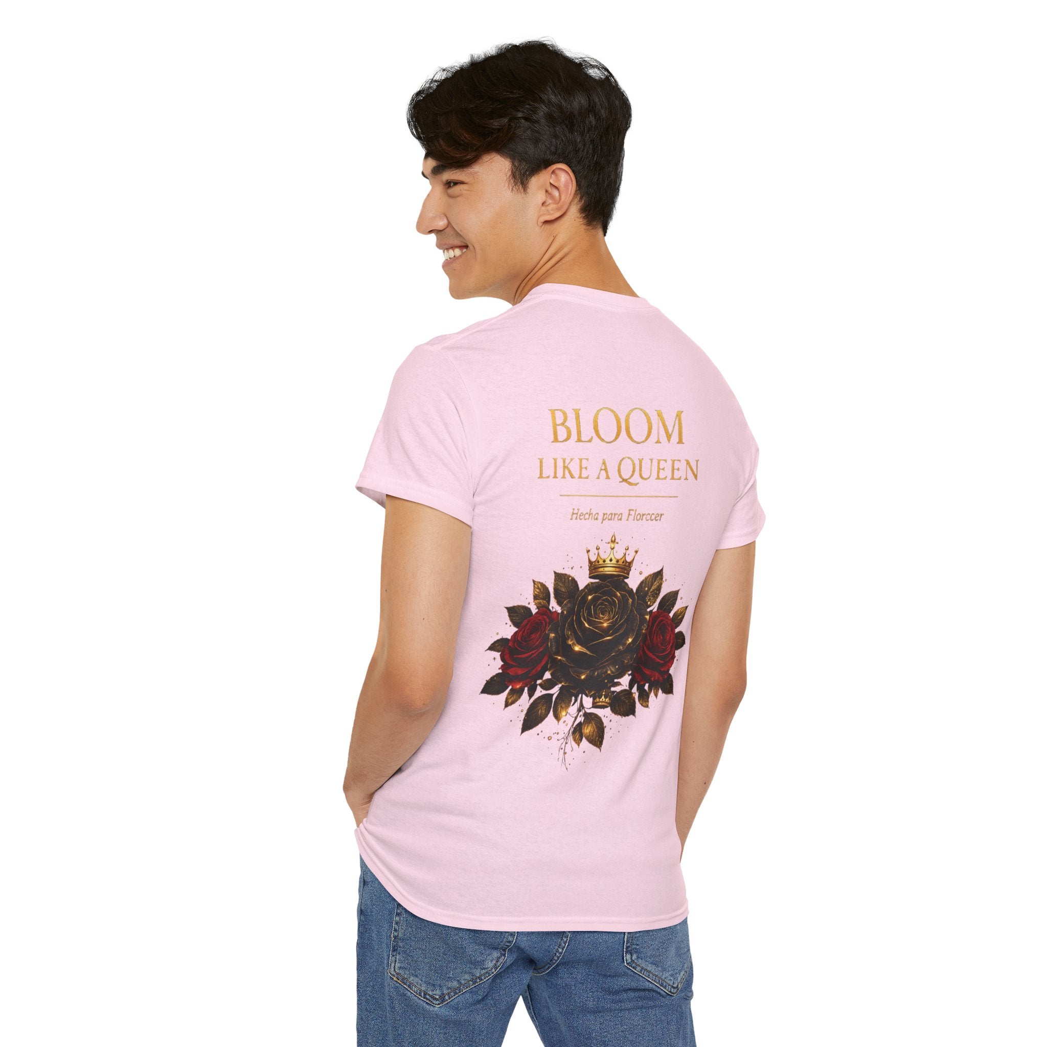 Bloom Like a Queen Tee — Floral Crown Rose Graphic Shirt
