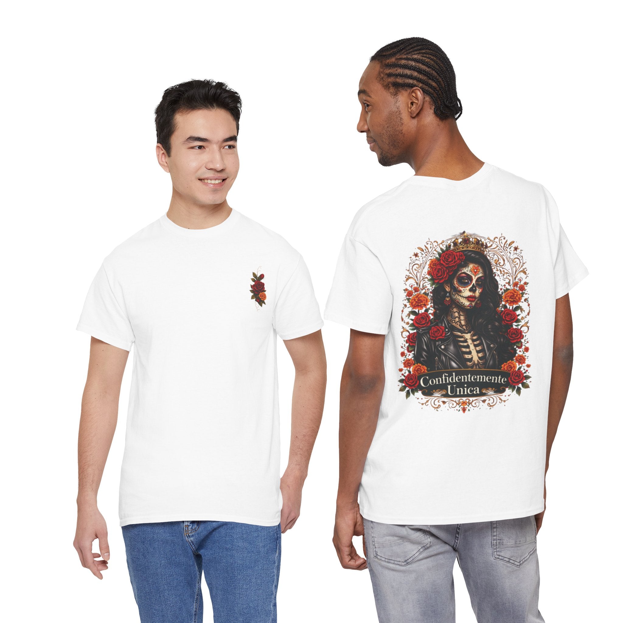 "Confidentemente Única" Floral Graphic T‑Shirt