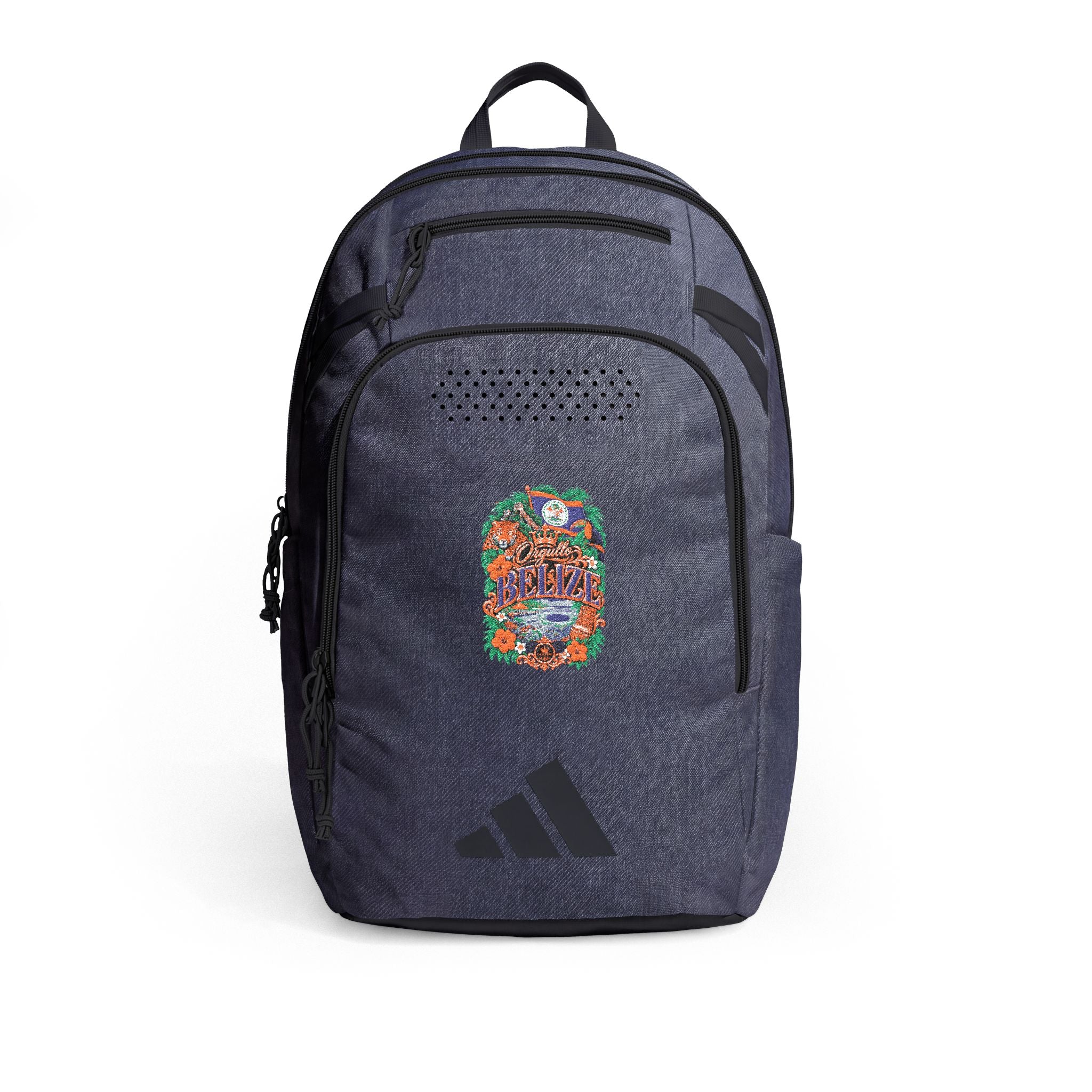 Orgullo Belize — Raíces Unidas Collection | adidas® Defender 5 Backpack (Embroidery)