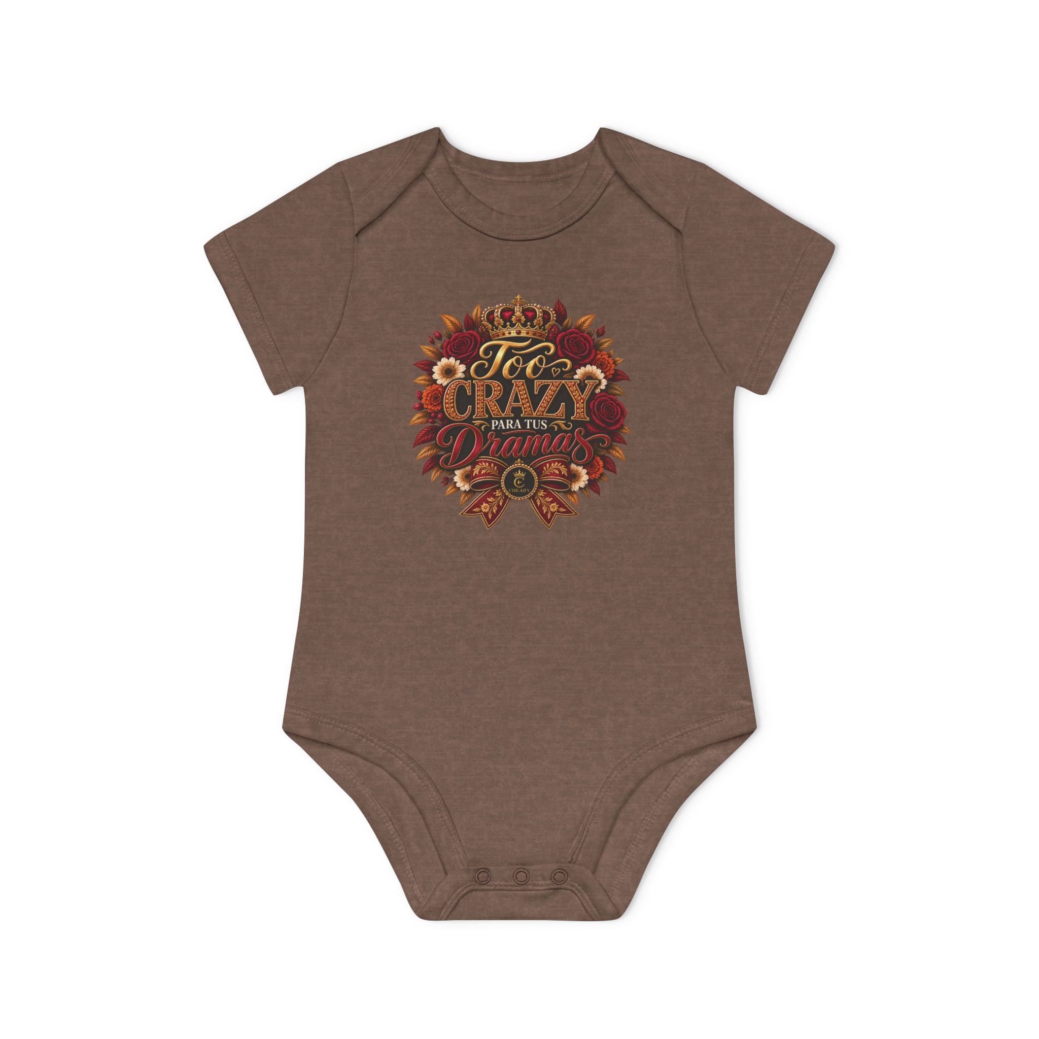 Too Crazy Para Tus Dramas – Charro-Inspired Edition | Baby Organic Short Sleeve Bodysuit