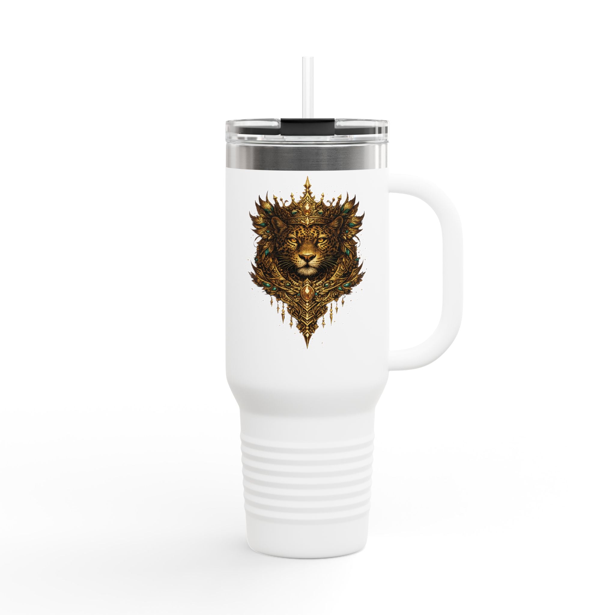 Golden Crowned Jaguar 40oz Insulated Travel Mug