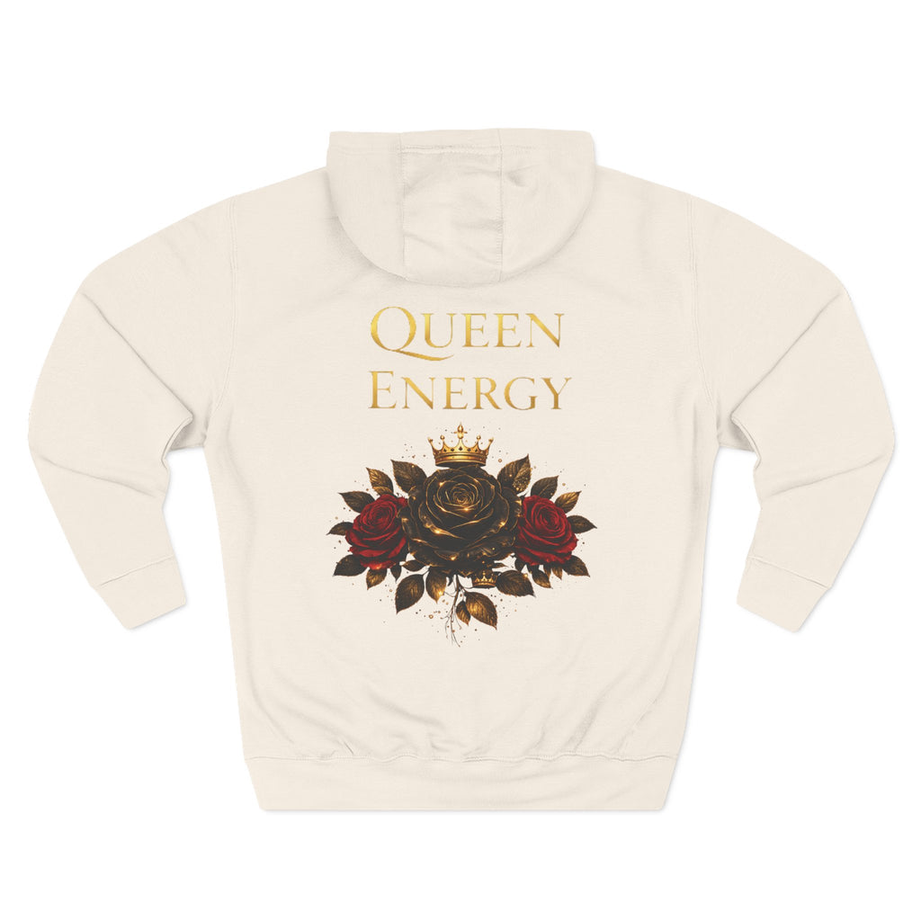 Queen Energy Hoodie — Floral Crown Graphic Fleece Pullover
