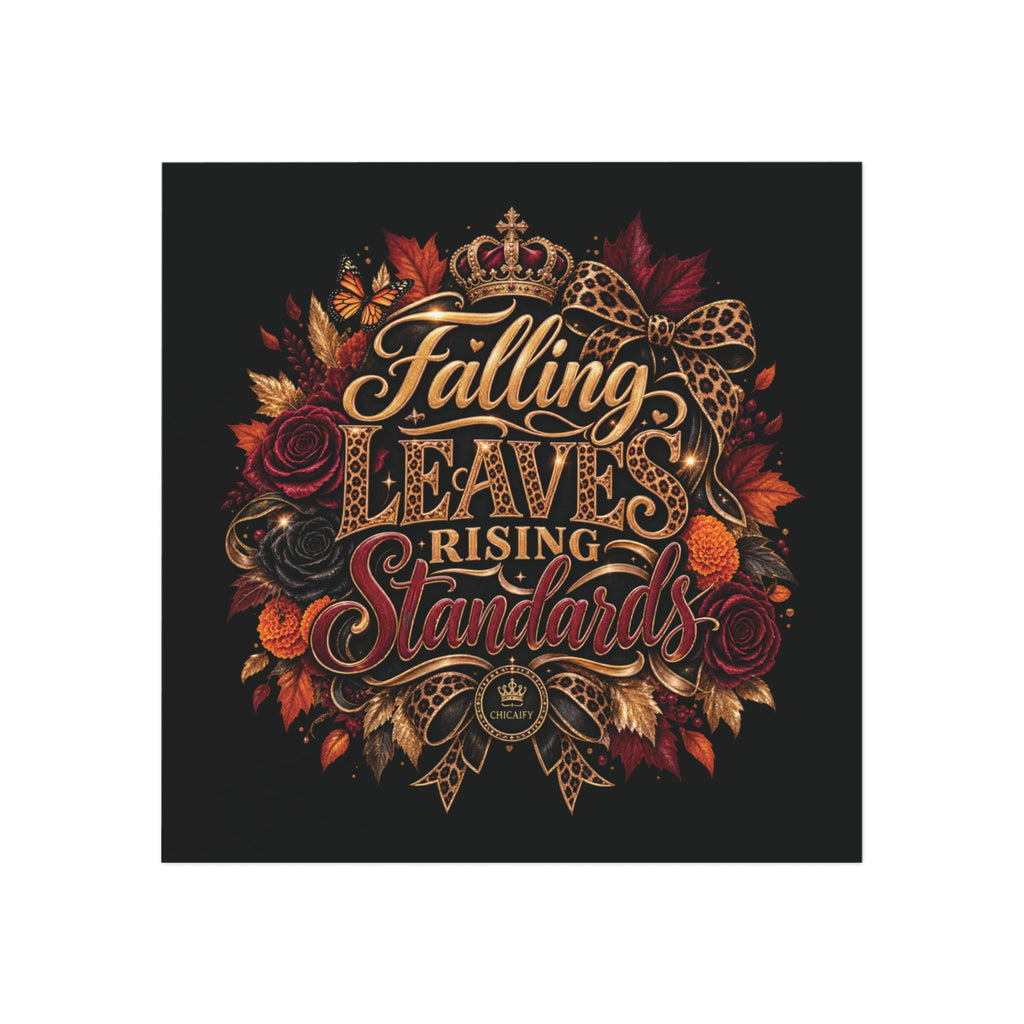 Falling Leaves, Rising Standards | Square Magnet