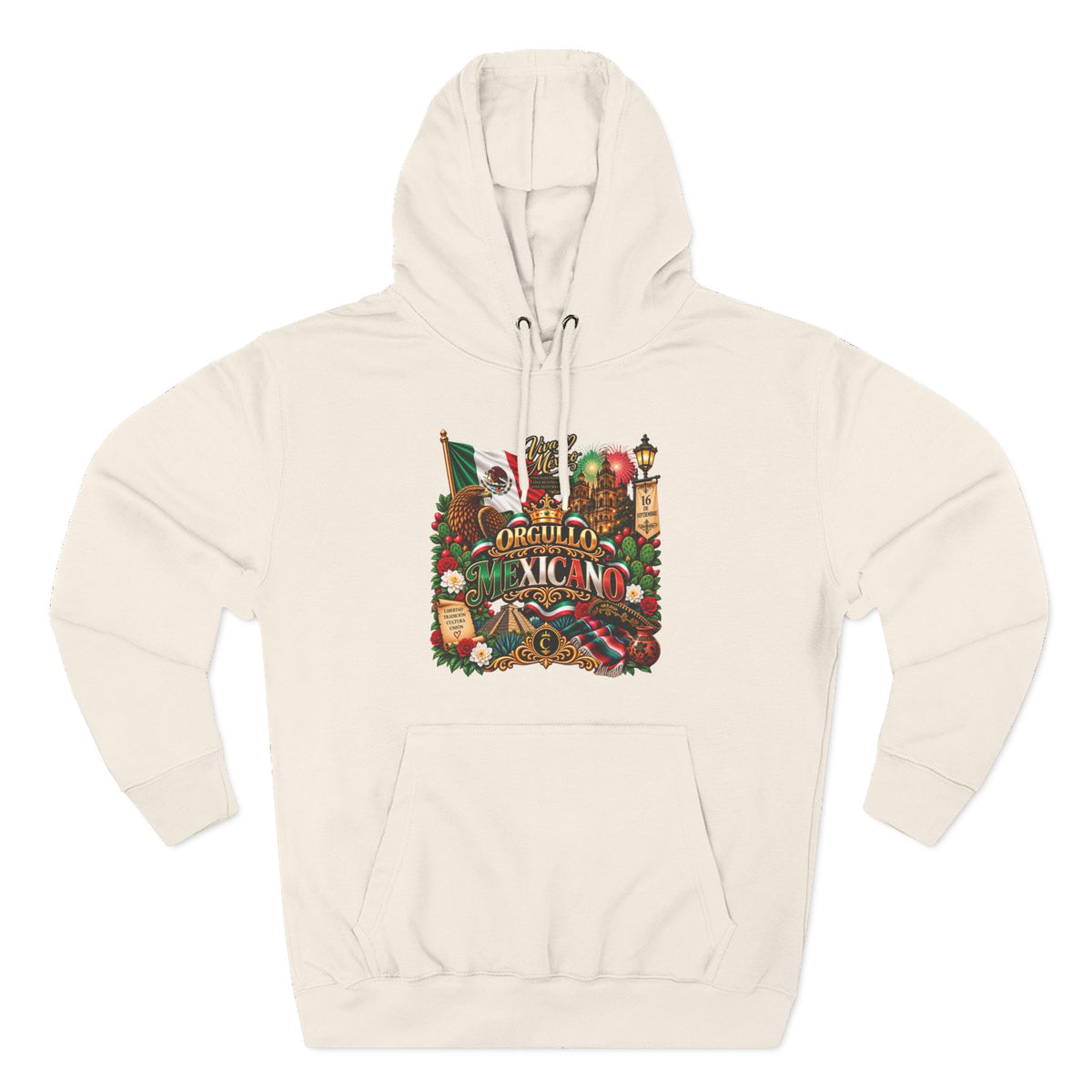Orgullo Mexicano — Mexican Independence Day Edition | Three-Panel Fleece Hoodie
