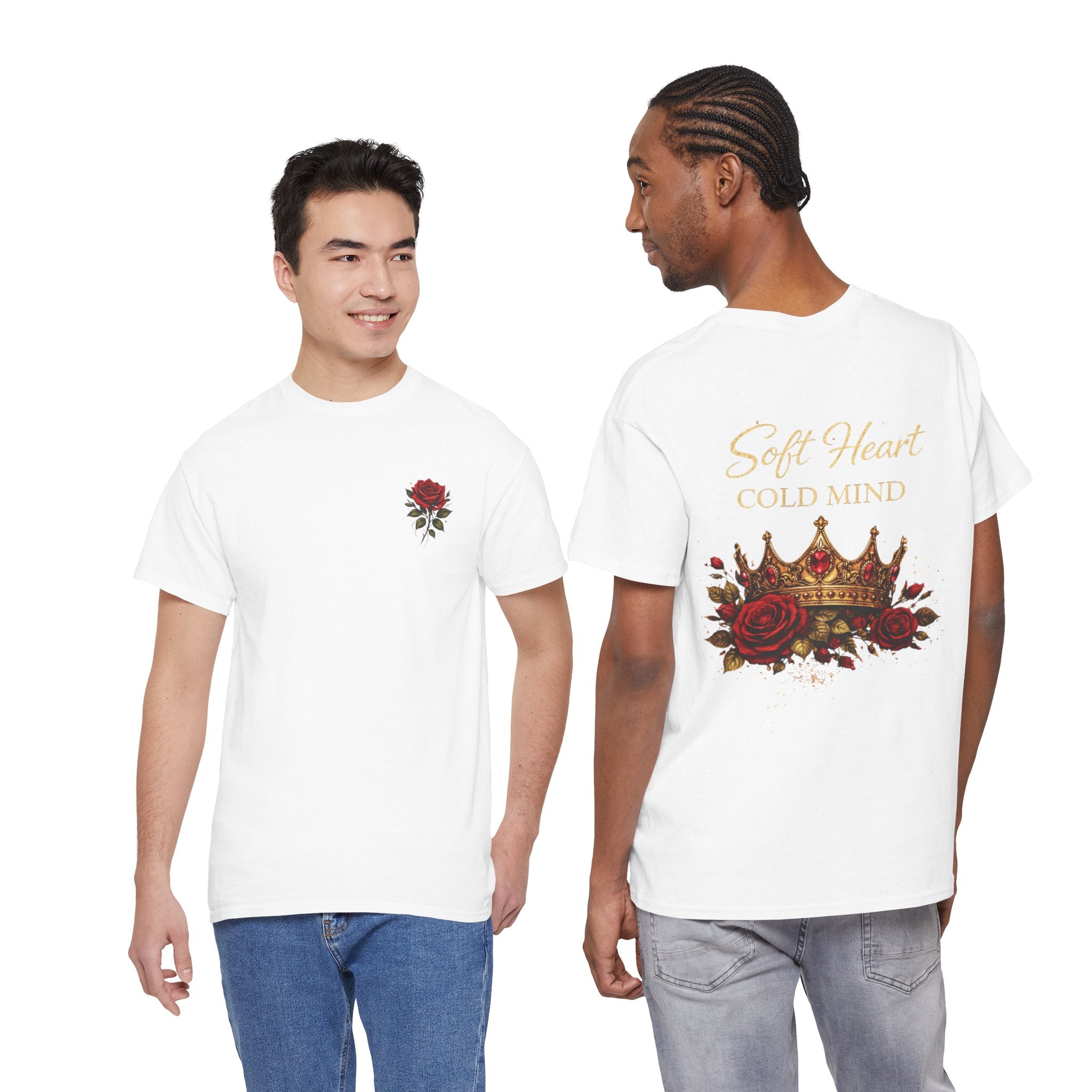 Rose Crown Tee — "Soft Heart Cold Mind" Graphic T-Shirt