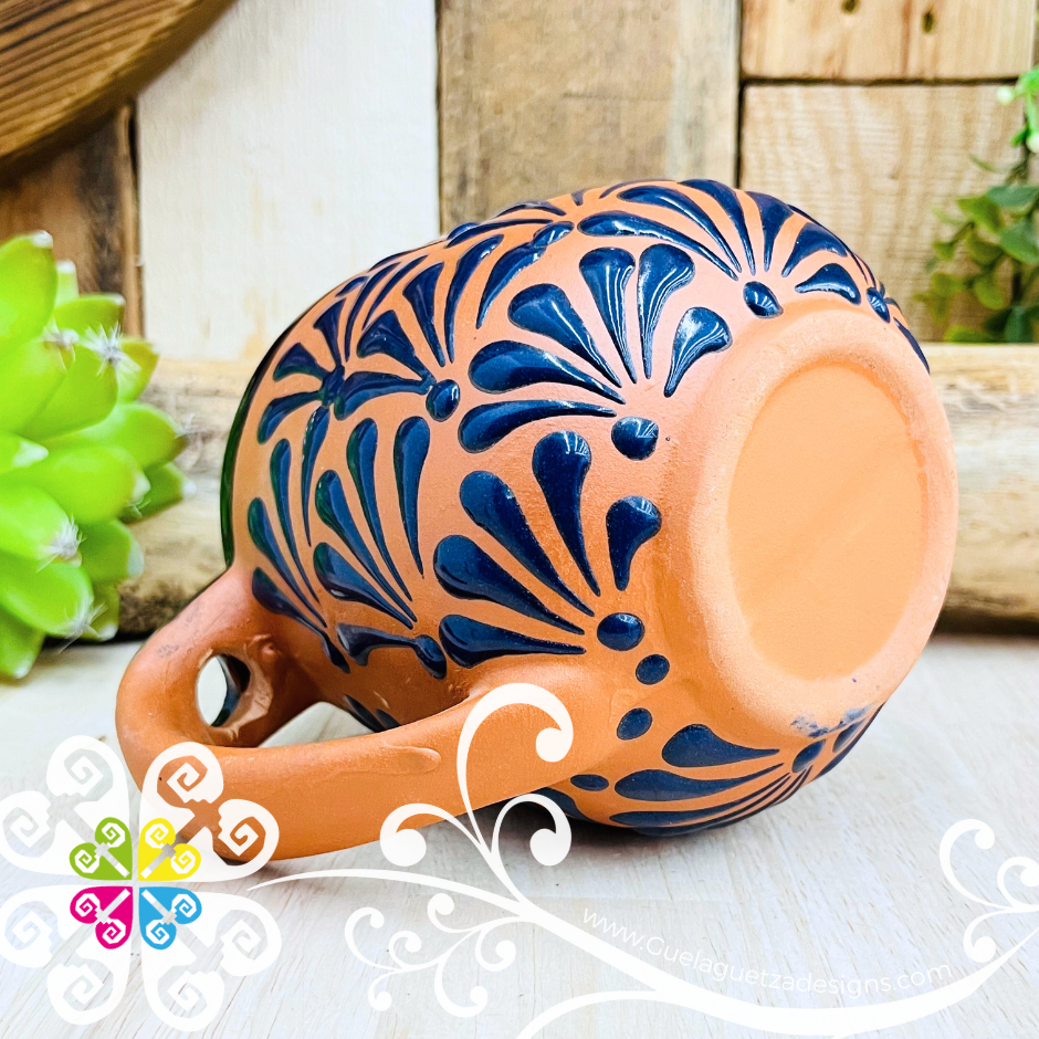 Navy Blue Clay Mug with Spoon - Taza Espiga con Cuchara