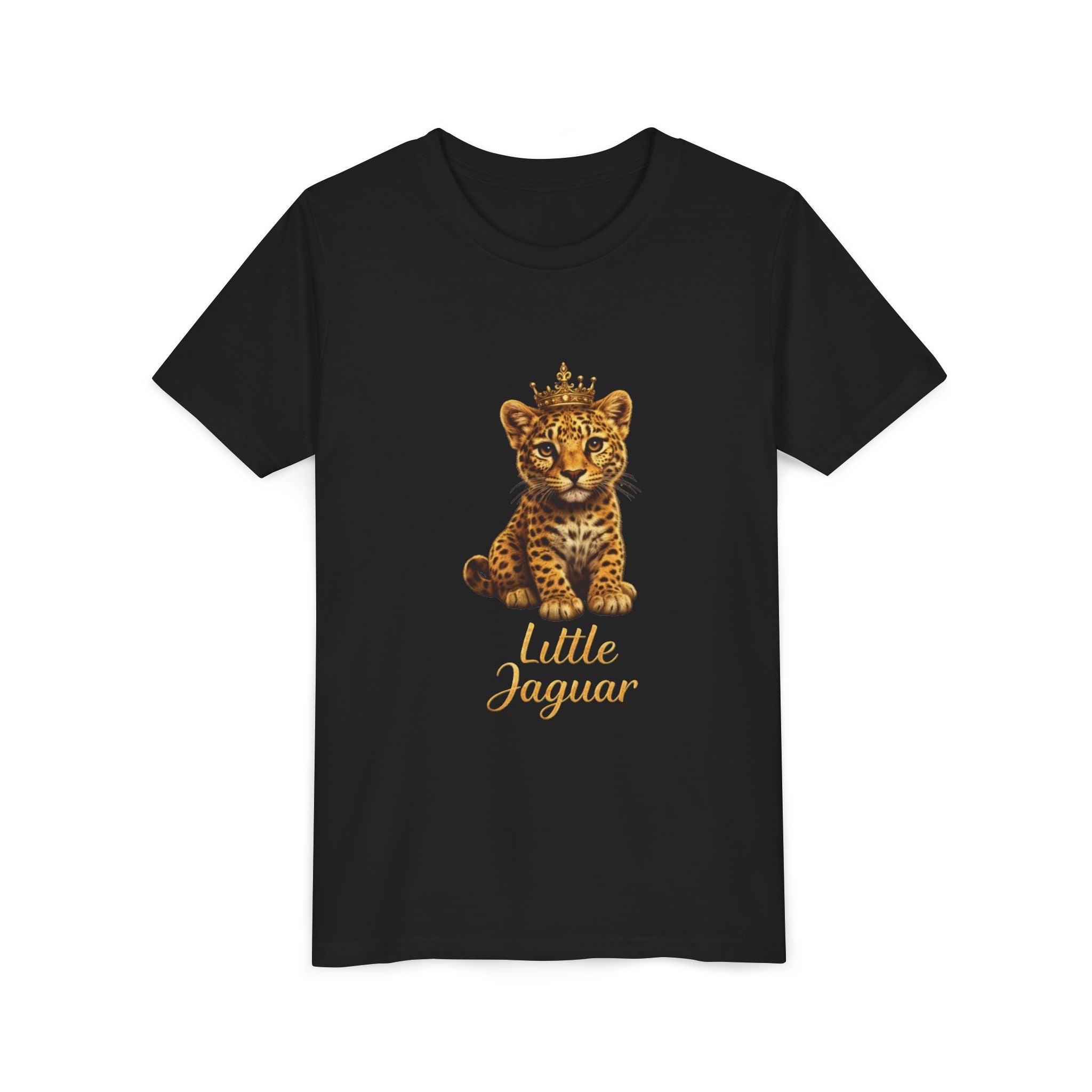 Little Jaguar Kids T‑Shirt — Cute Crowned Baby Jaguar Graphic Tee for Toddlers & Children