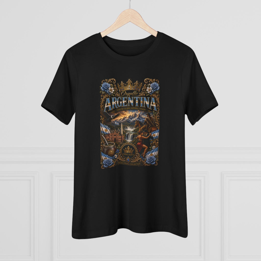 Women's Cotton Tee | Raíces Unidas — Orgullo Argentina