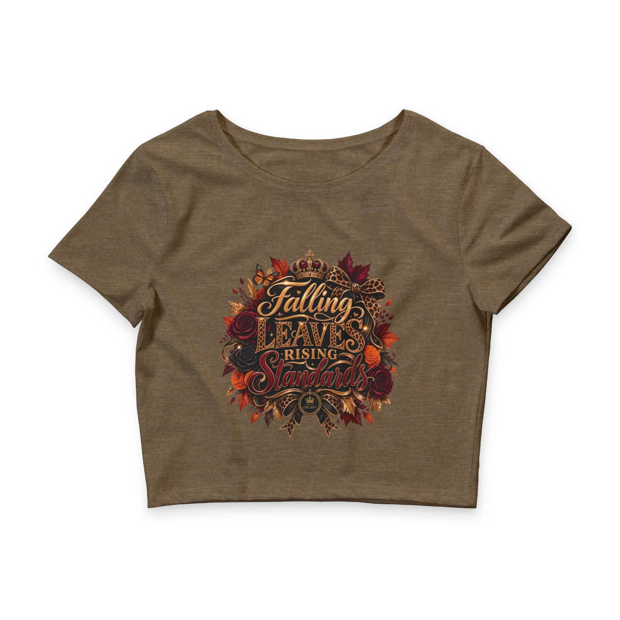 Falling Leaves, Rising Standards Crop Tee