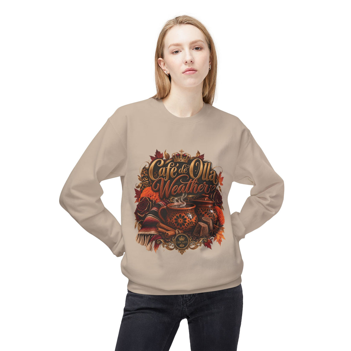 Cafe de Olla Weather | Midweight Softstyle Fleece Crewneck Sweatshirt