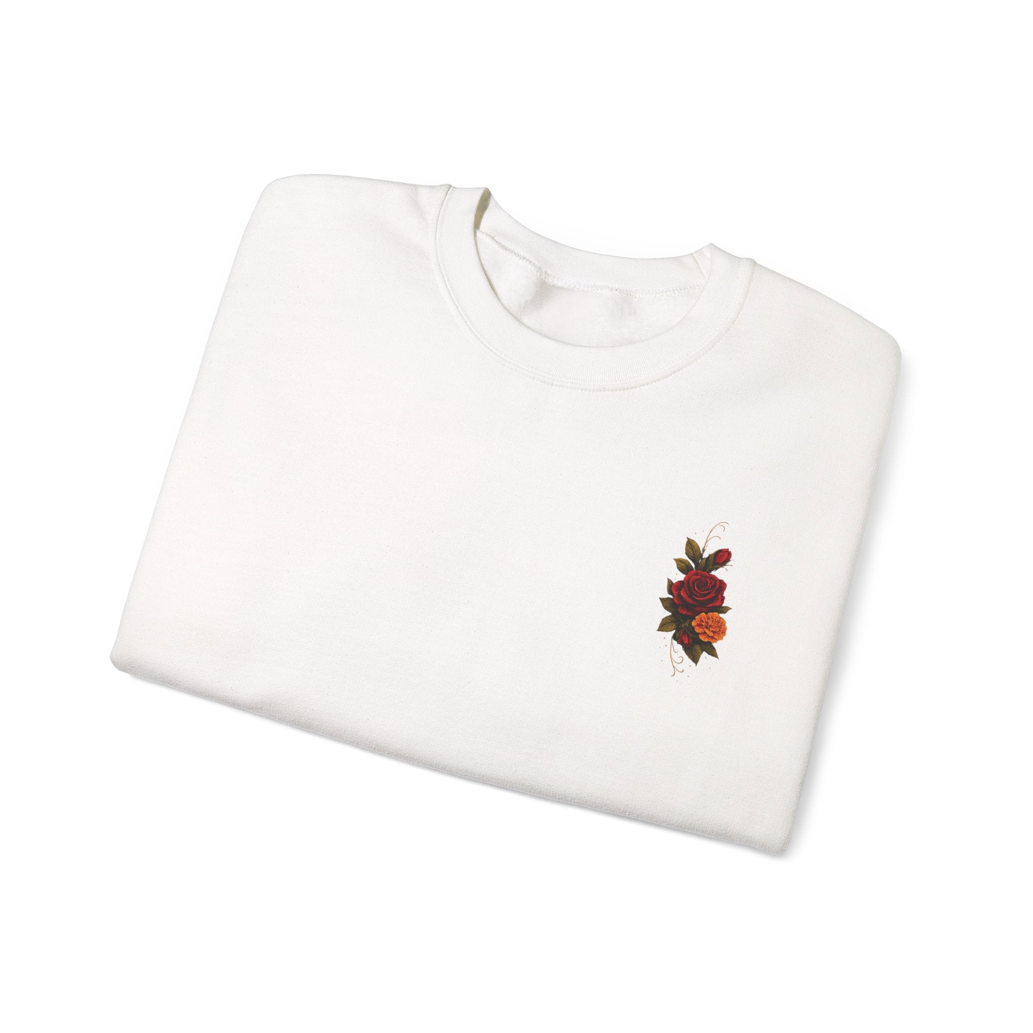 "Confidentemente única" Floral Sugar Skull Pullover Sweatshirt