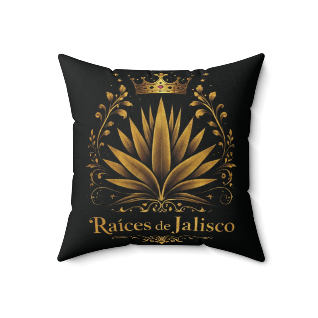 Square Pillow — Raices de Jalisco Gold Agave Design