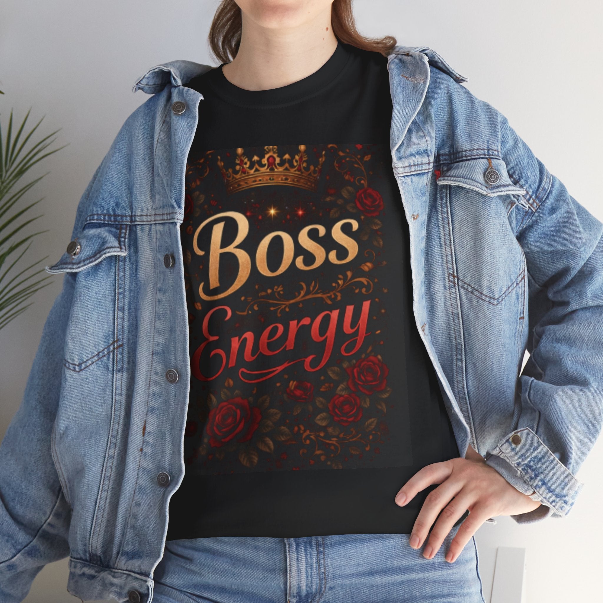 Boss Energy T-Shirt – Floral Crown Graphic Tee for Empowered Women