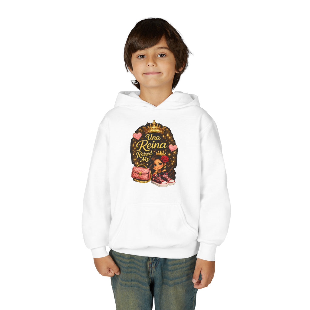 Youth Hoodie — "Una Reina Crece Conmigo" Cute Princess Graphic