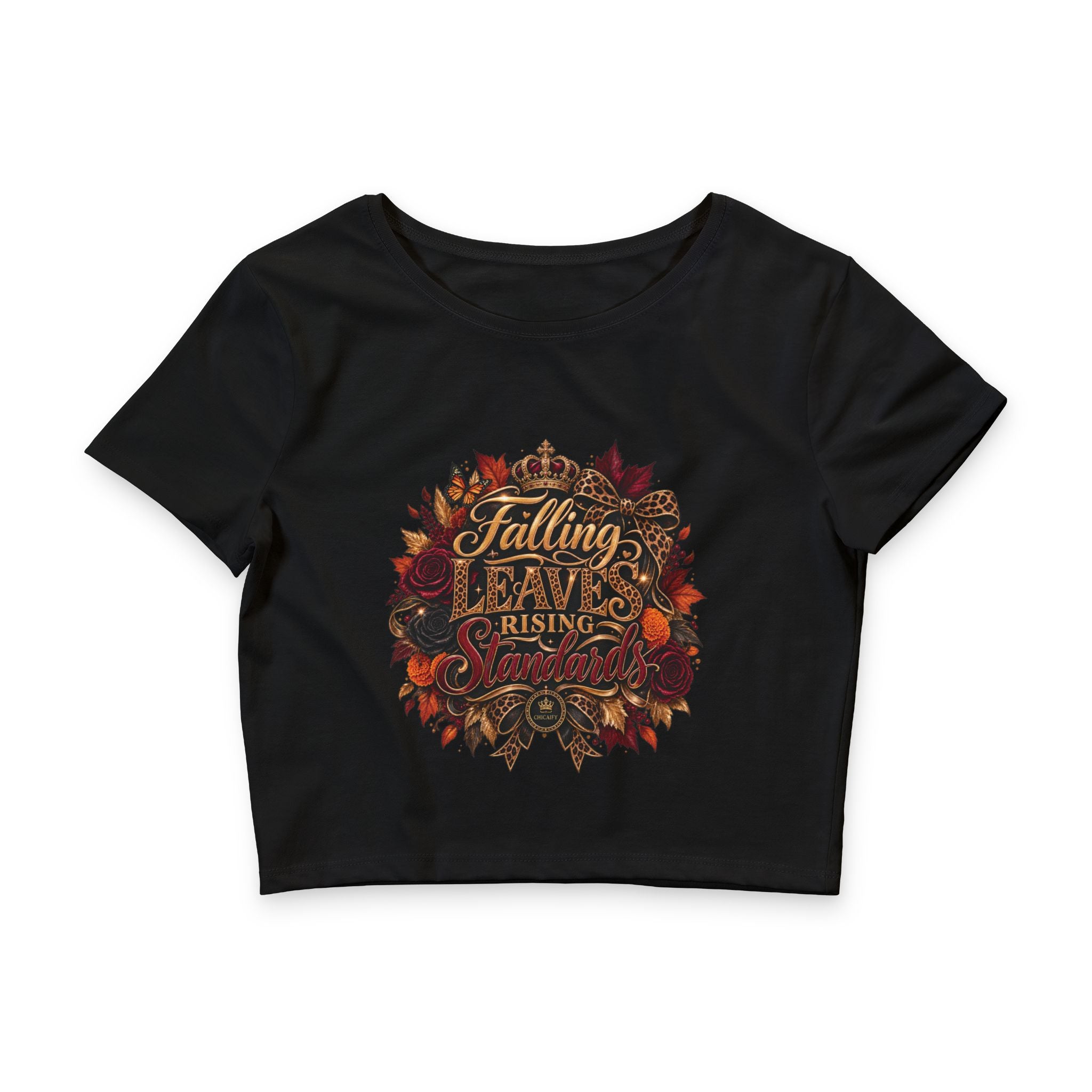 Falling Leaves, Rising Standards Crop Tee