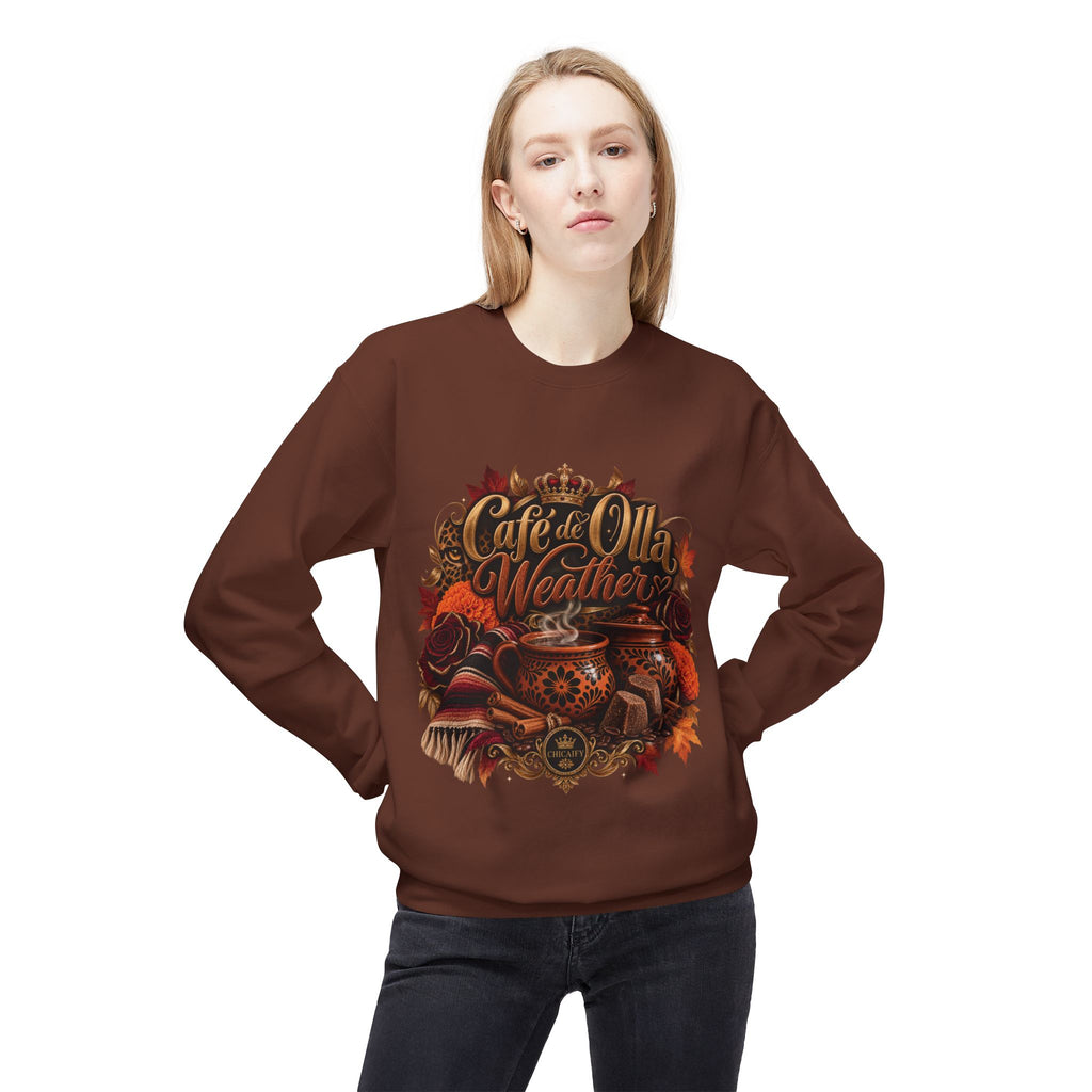 Cafe de Olla Weather | Midweight Softstyle Fleece Crewneck Sweatshirt