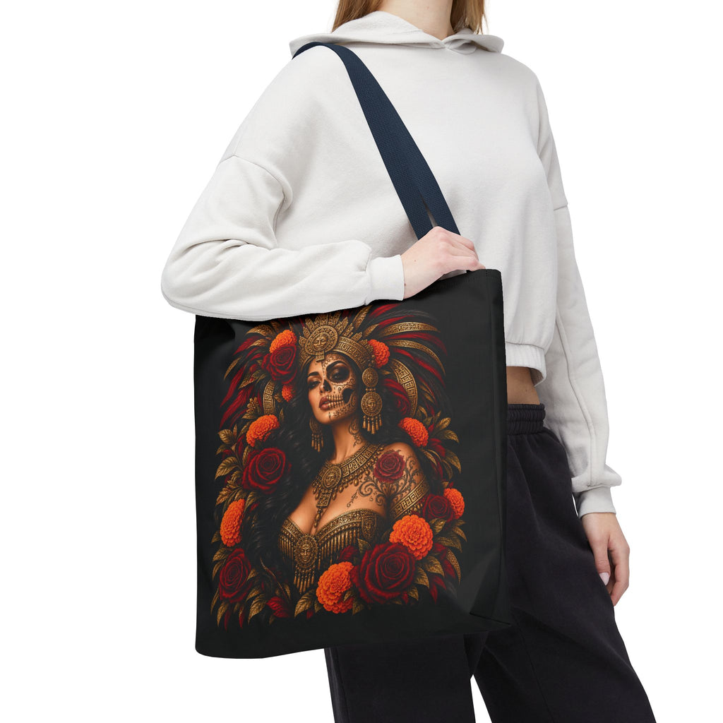 Reina Azteca: Entre Rosas y Cempasúchil | Chicaify Originals | Tote Bag