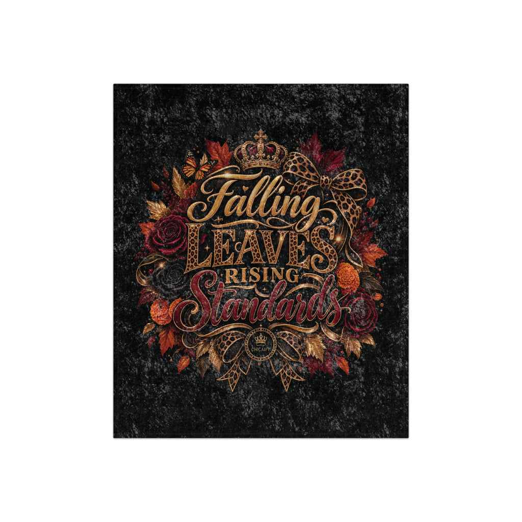 Falling Leaves, Rising Standards | Crushed Velvet Blanket
