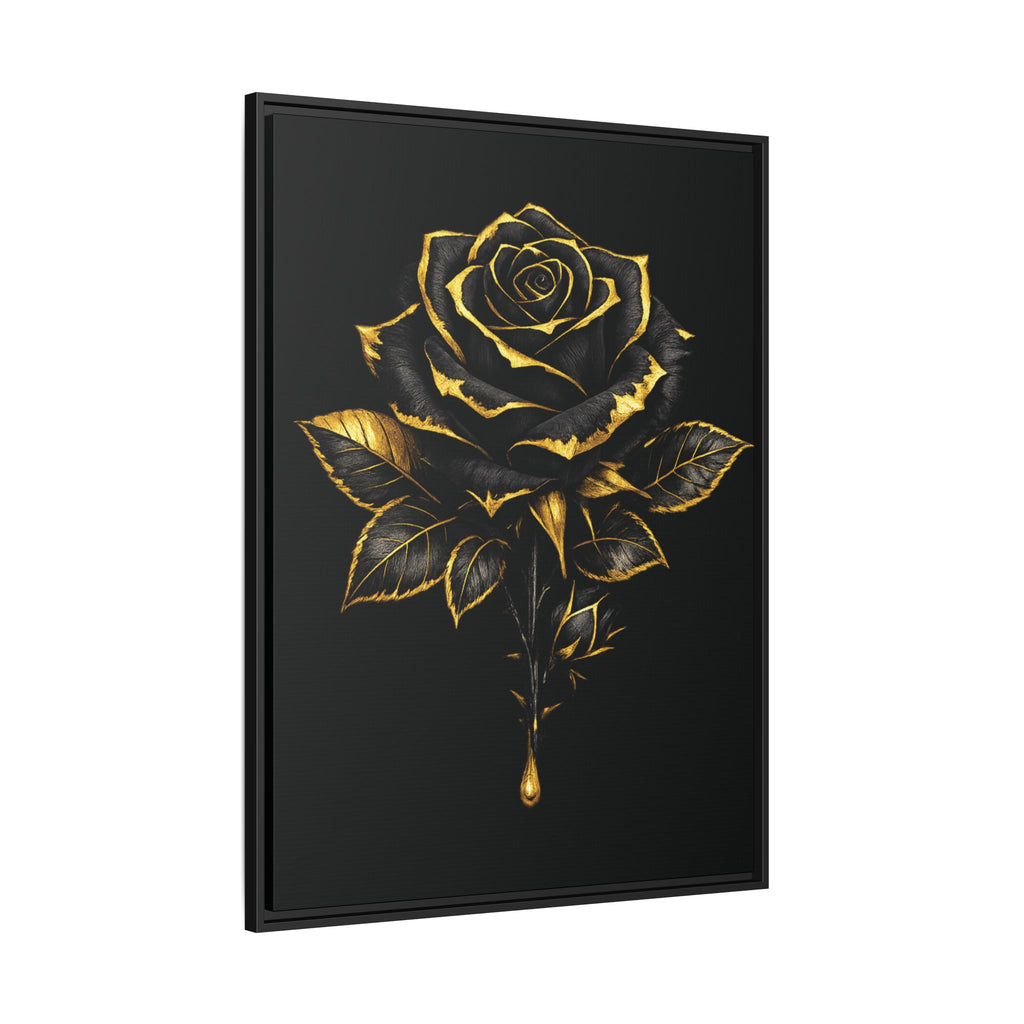 “Bloom Into Power – Gold Rose Canvas” Matte Canvas Wall Art