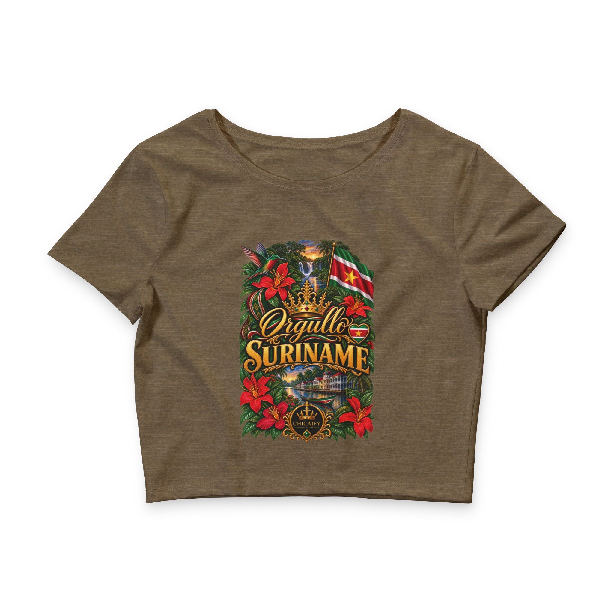 Orgullo Suriname — Raíces Unidas Collection |  Crop Tee