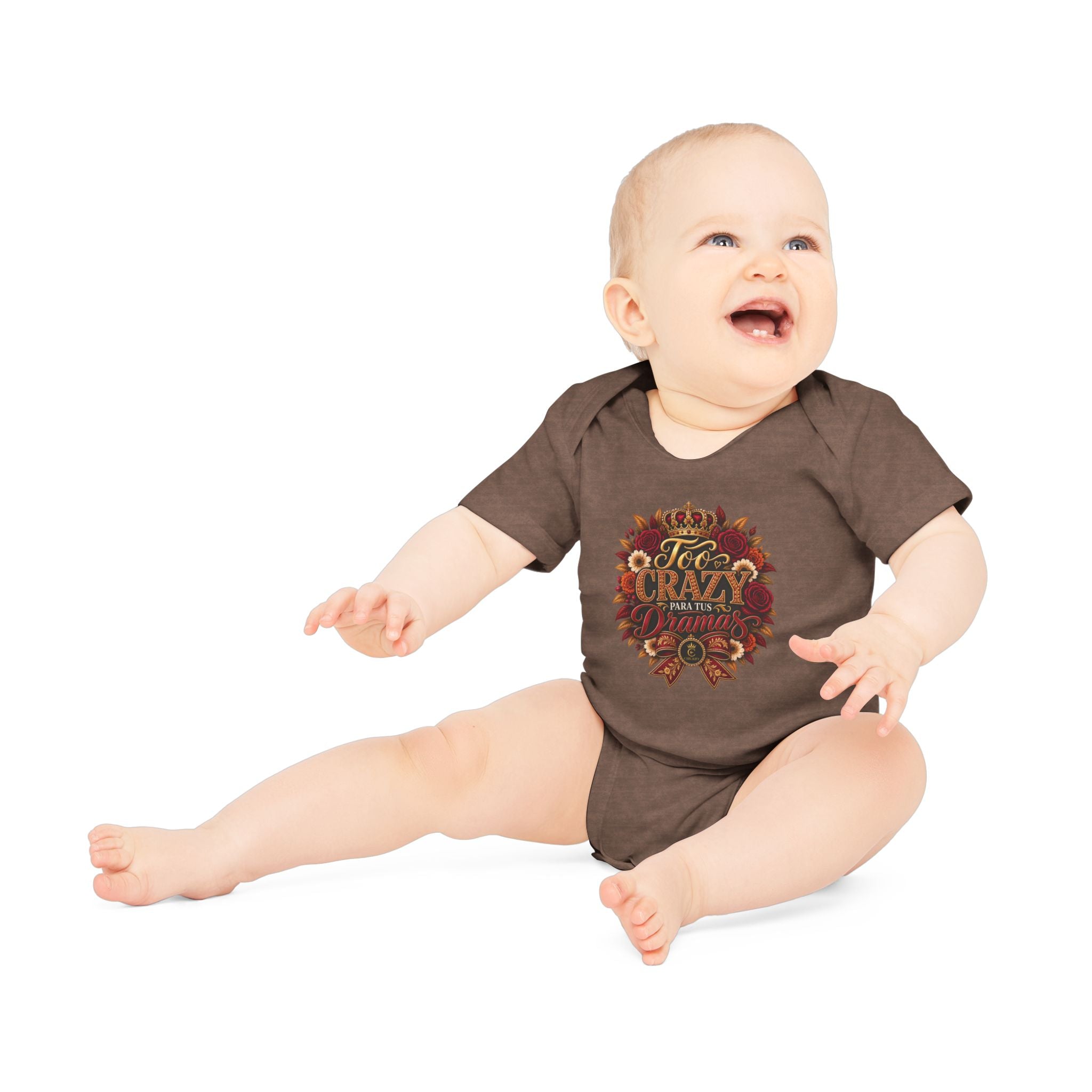 Too Crazy Para Tus Dramas – Charro-Inspired Edition | Baby Organic Short Sleeve Bodysuit