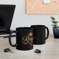 Reina Script with Crown and Rose Mug | Black 11oz 15oz