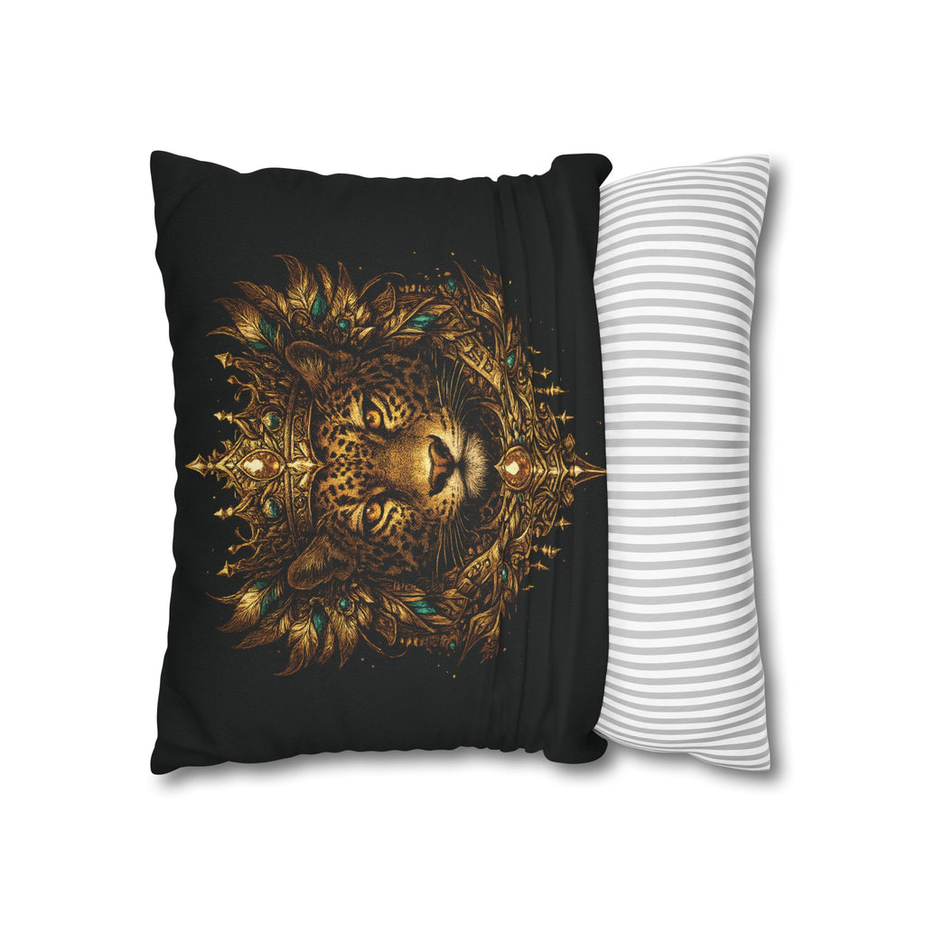 Golden Crowned Jaguar Decorative Pillow case