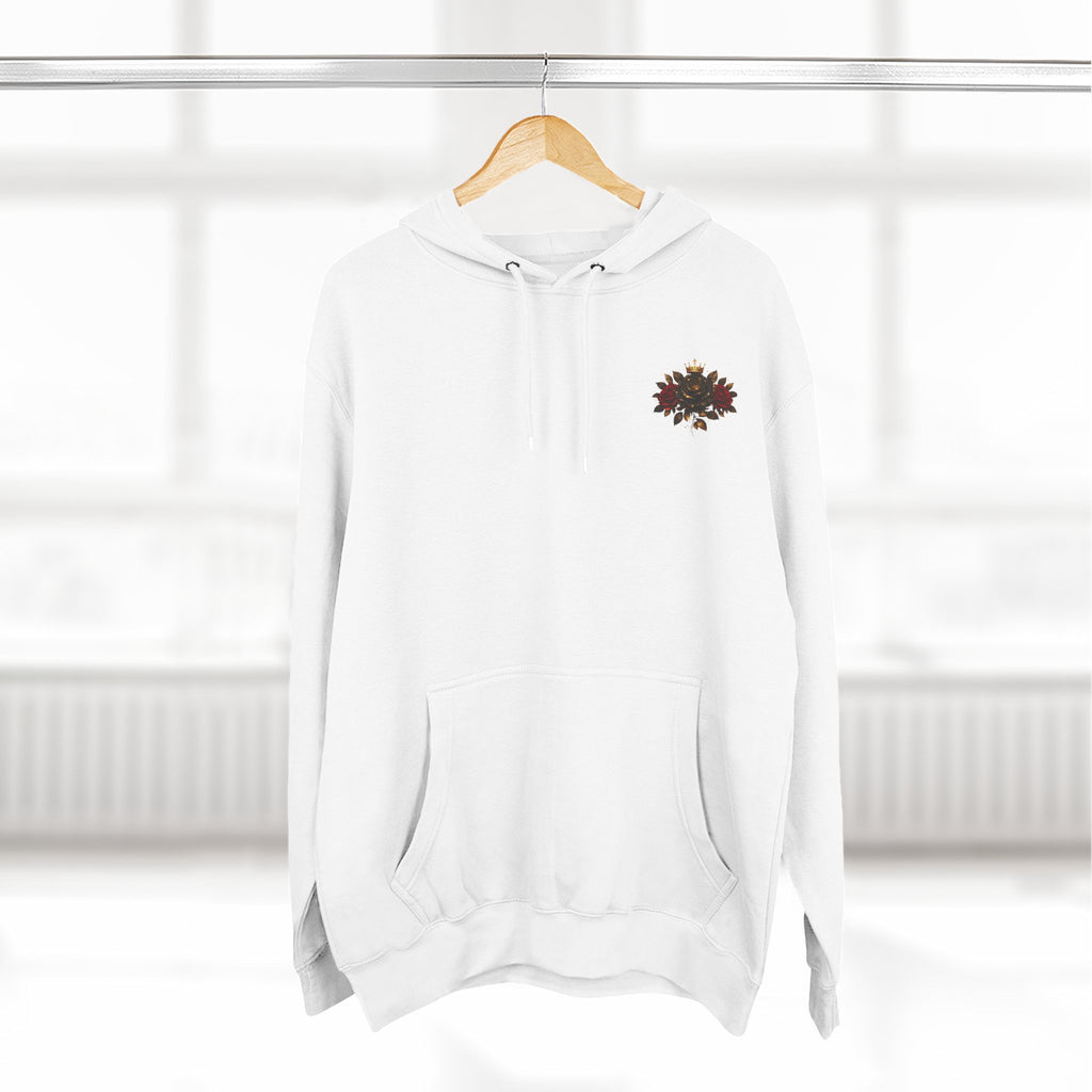 "Soft Heart. Sharp Mind." Rose Crest Design Hoodie