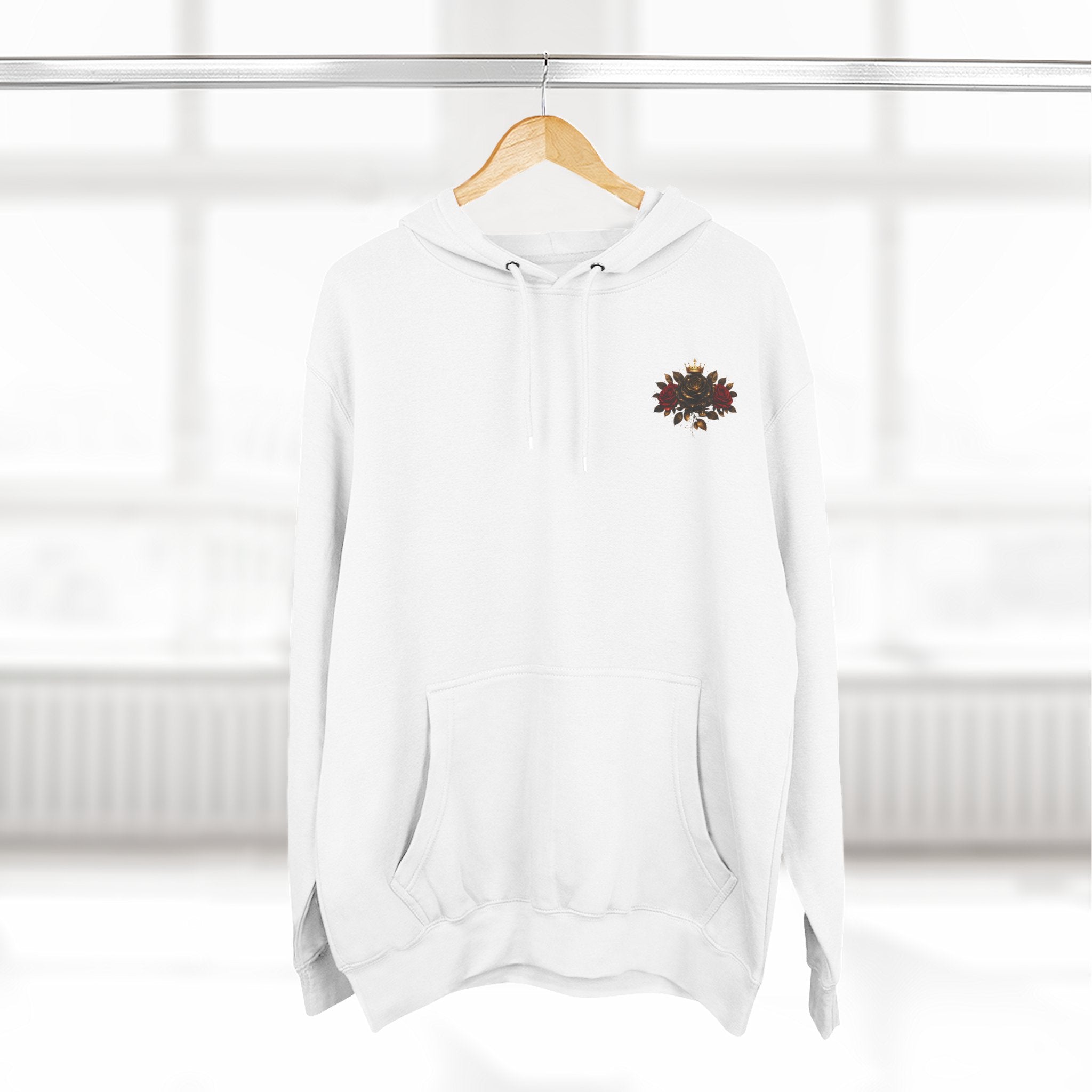 "Soft Heart. Sharp Mind." Rose Crest Design Hoodie