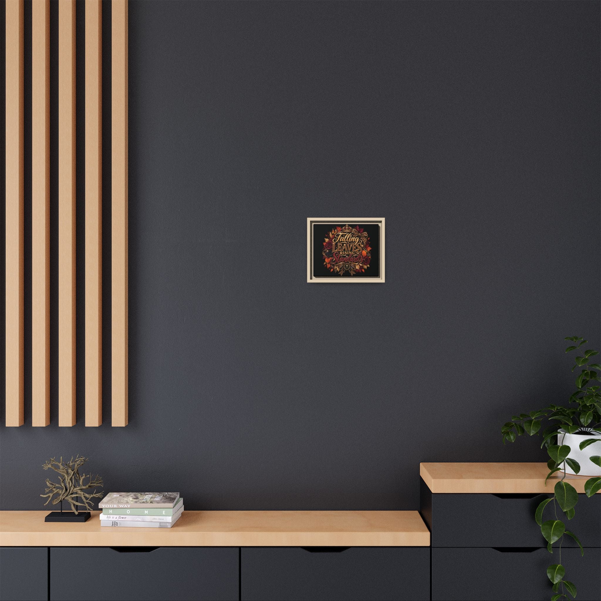 Falling Leaves, Rising Standards | Matte Canvas, Framed (Multi-color)