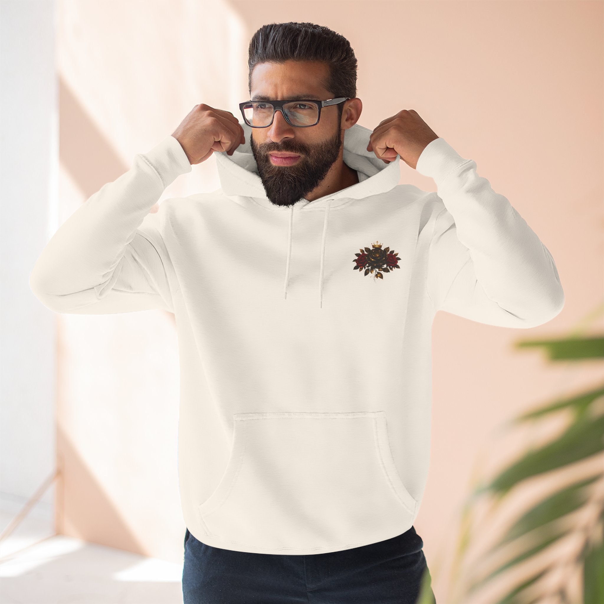 Queen Energy Hoodie — Floral Crown Graphic Fleece Pullover