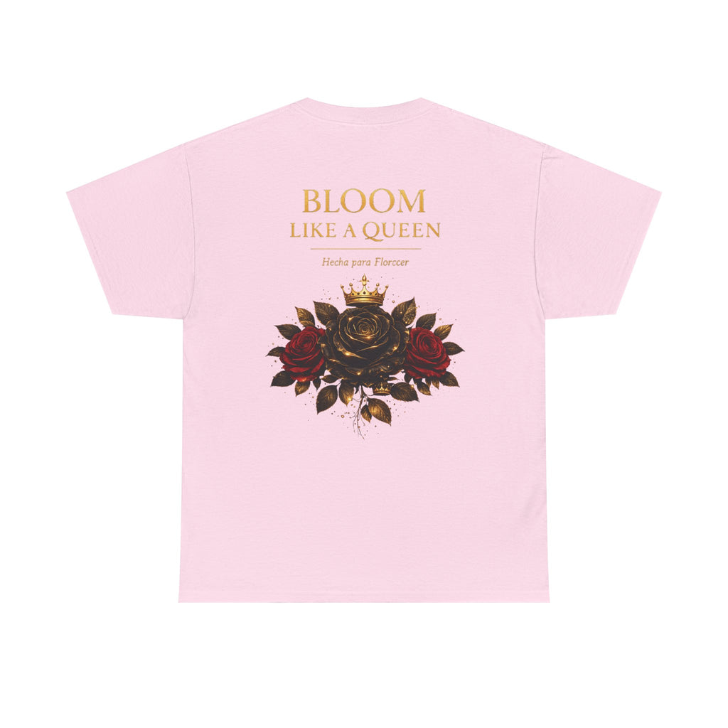 Bloom Like a Queen Tee — Floral Crown Rose Graphic Shirt