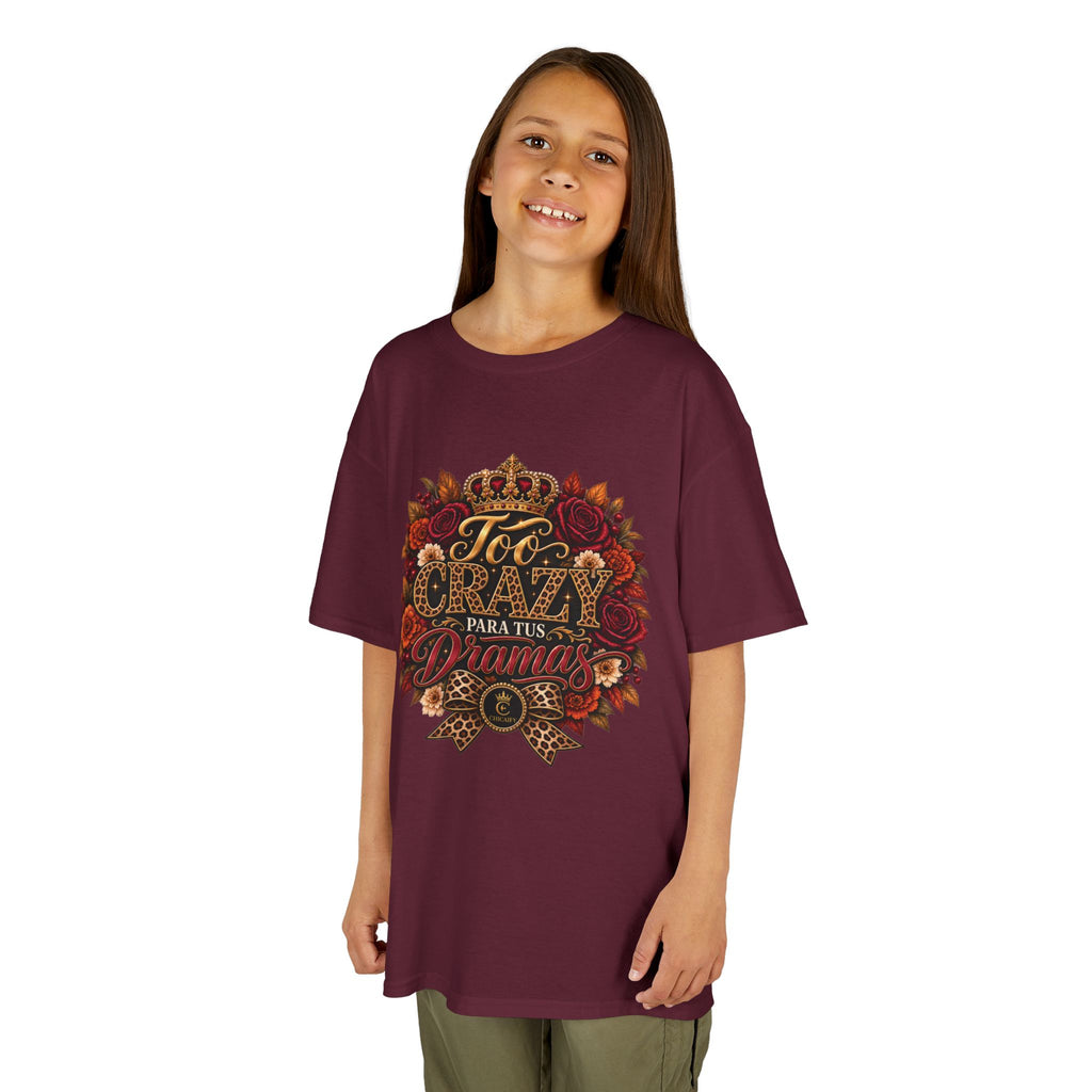 Too Crazy Para Tus Dramas – Jaguar Edition | Kids Heavy Cotton™ Tee