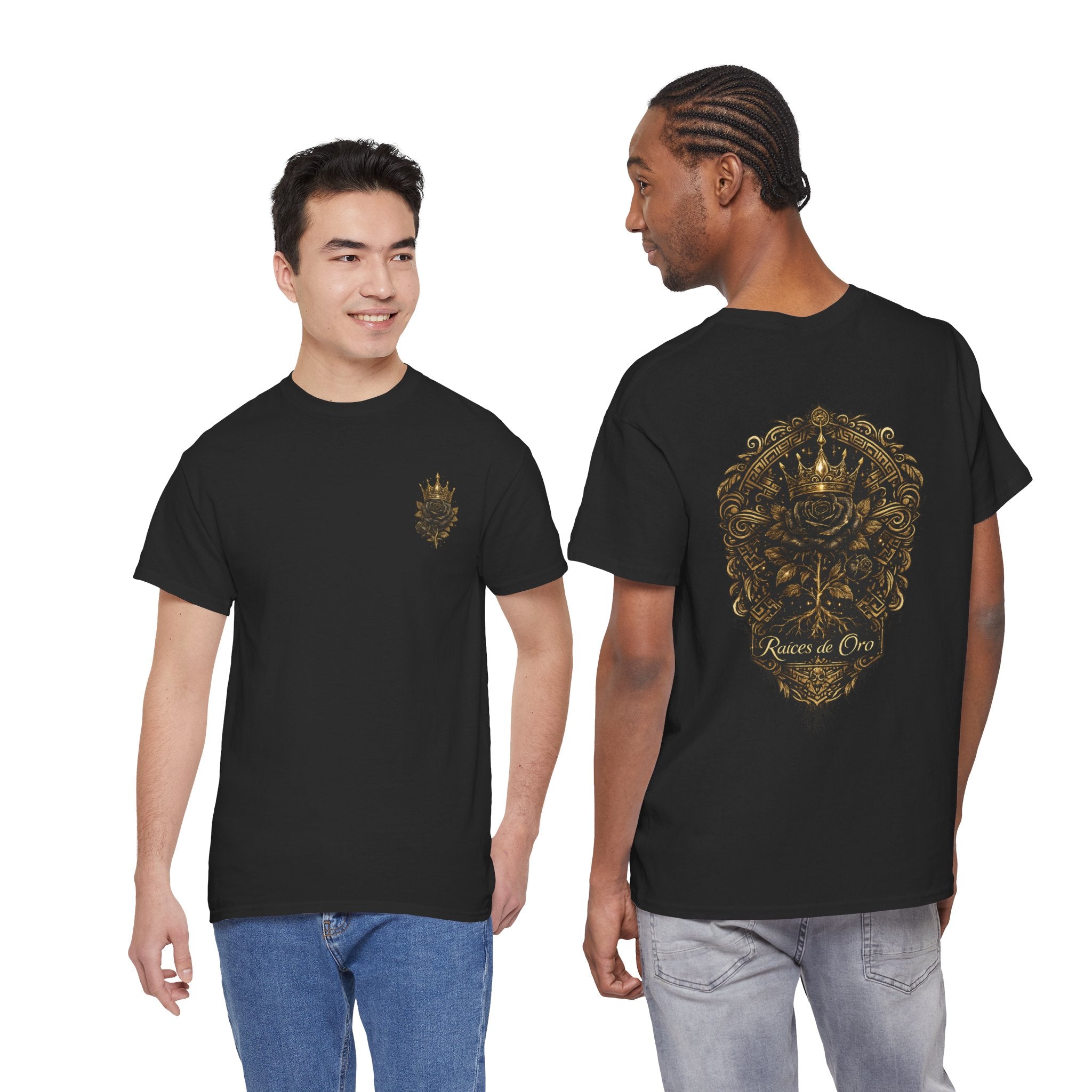 Raices de Oro T-Shirt —Crown Emblem Graphic Tee