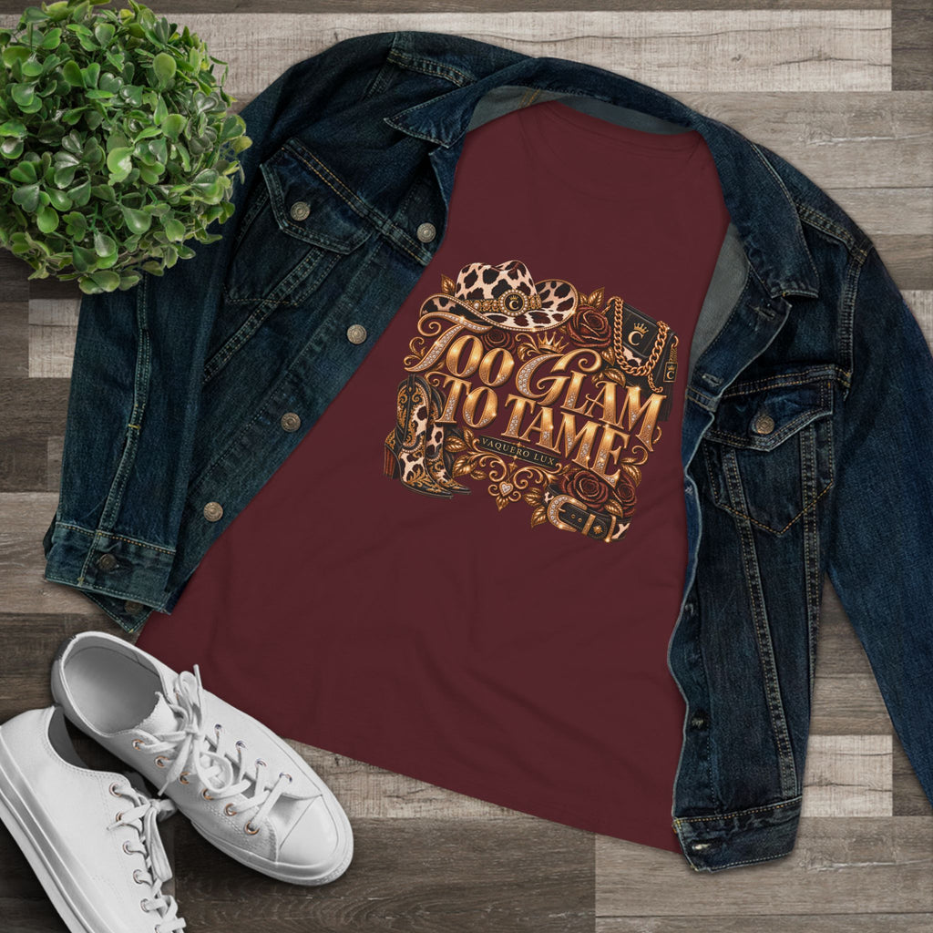 Vaquera Lux – Too Glam to Tame | Women's Cotton Tee