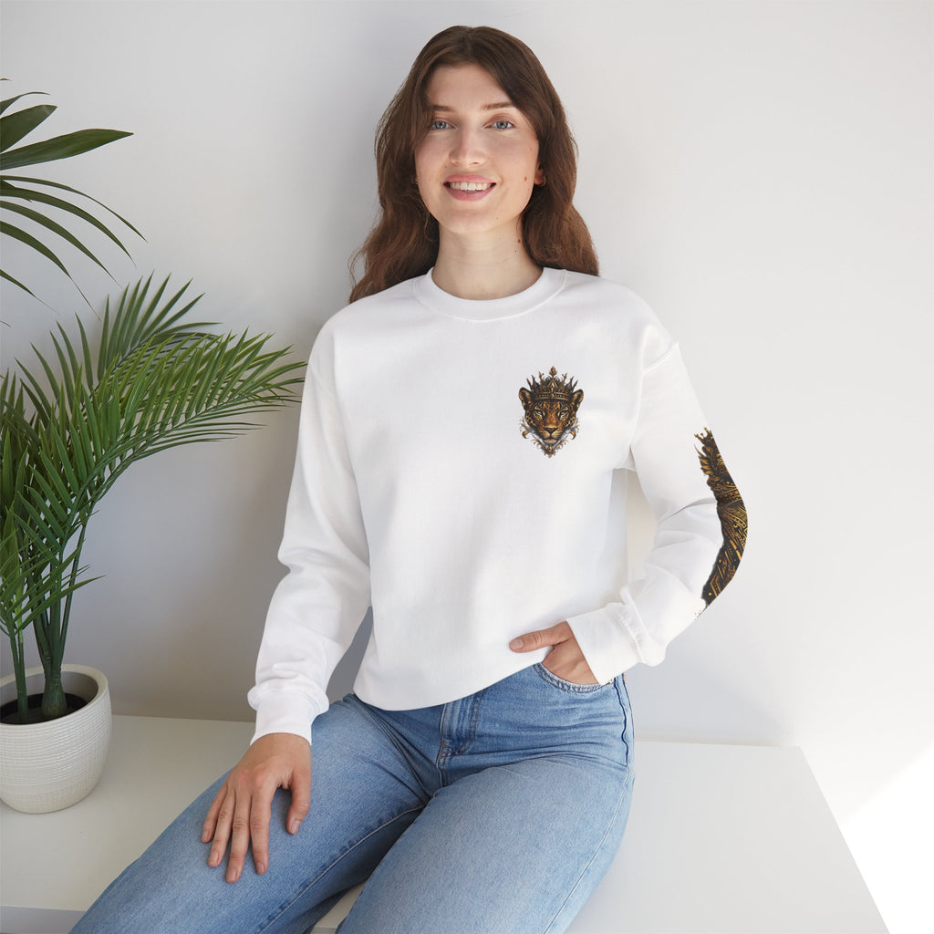 Golden Crowned Jaguar Crewneck Sweatshirt