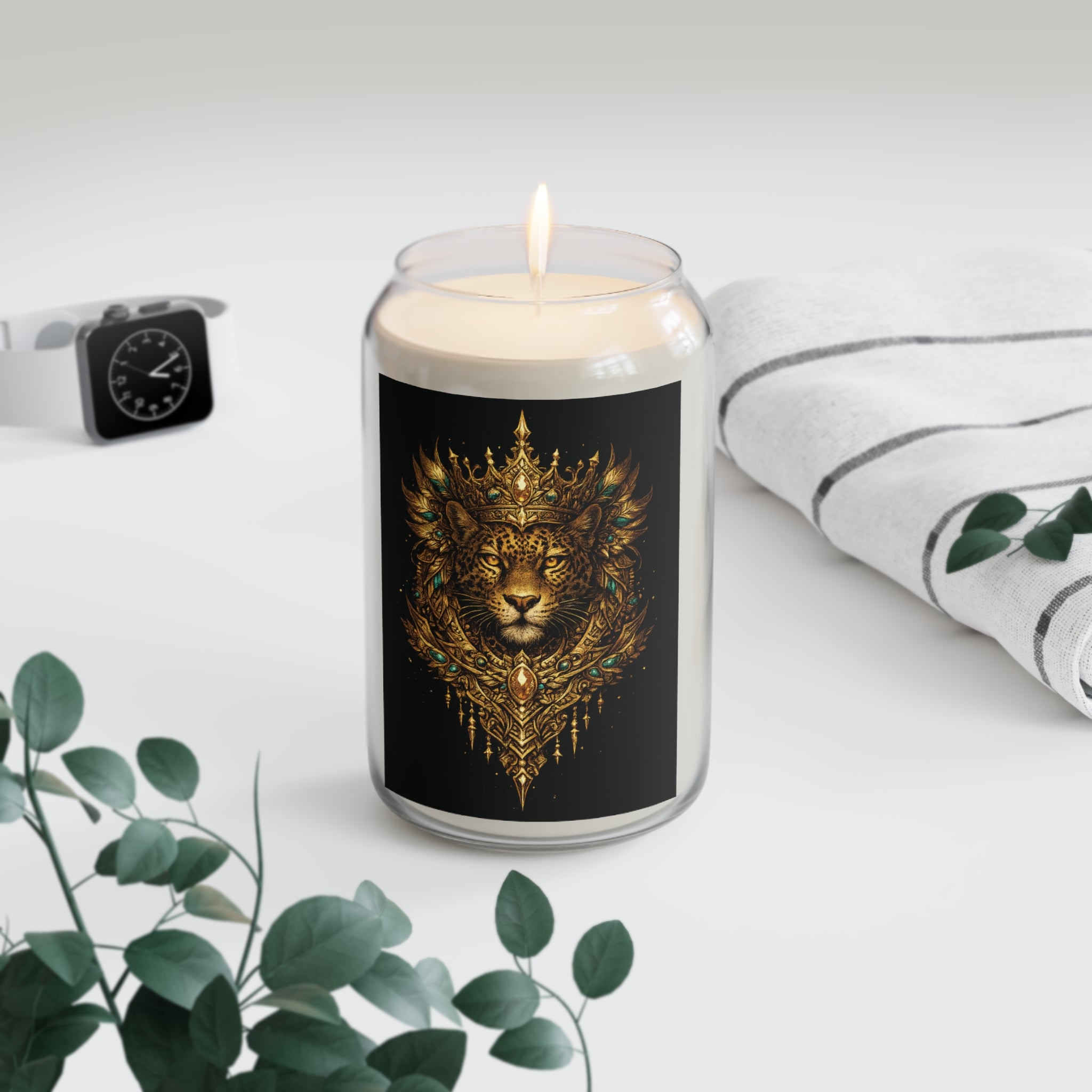 Majestic Jaguar Scented Soy Candle — 13.75 oz Aromatherapy Candle