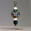 No One Fights Alone Bar Charm - Tumbler Handle Charm