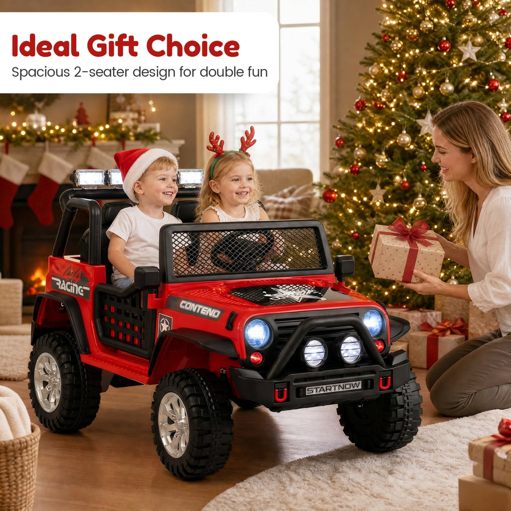 12V Two-Seater Kids' Electric Ride-On Car with Remote