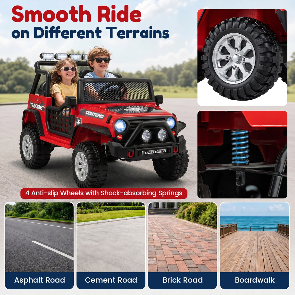 12V Two-Seater Kids' Electric Ride-On Car with Remote