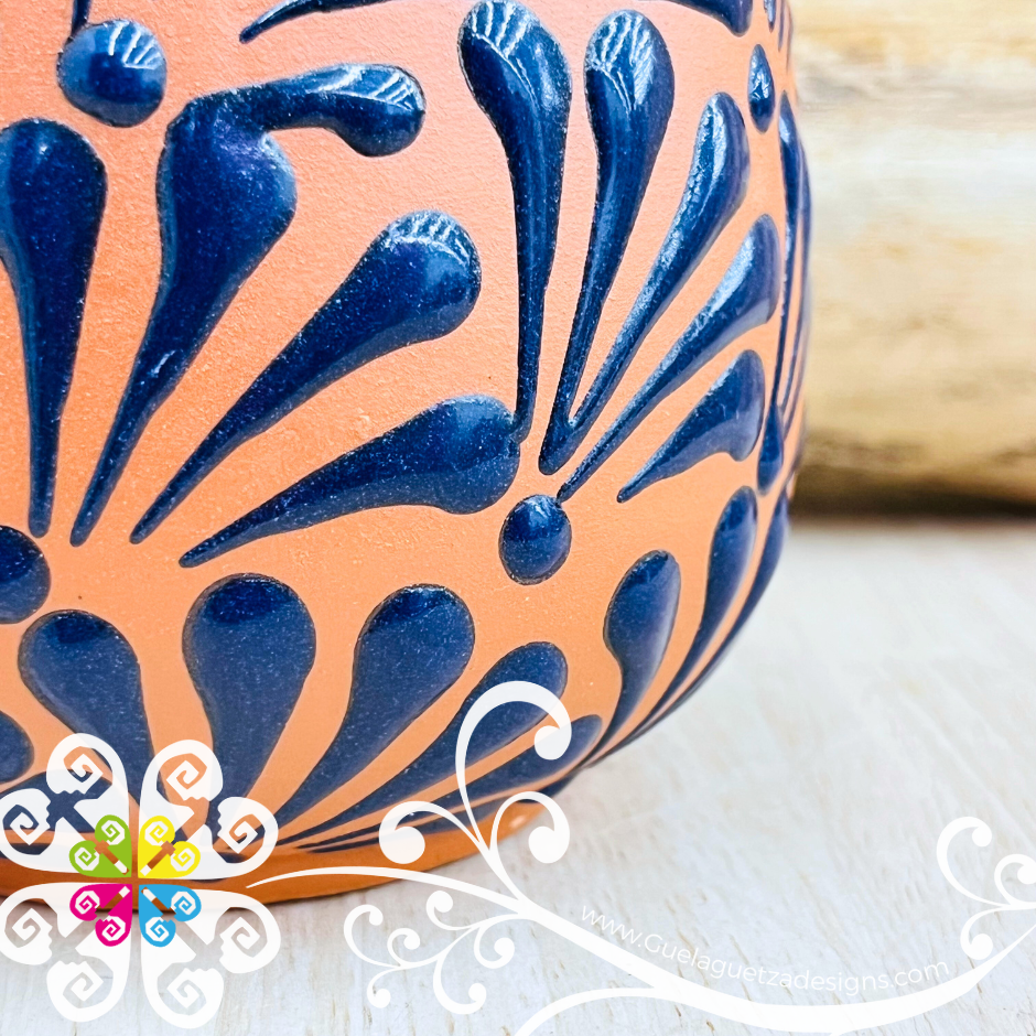 Navy Blue Clay Mug with Spoon - Taza Espiga con Cuchara