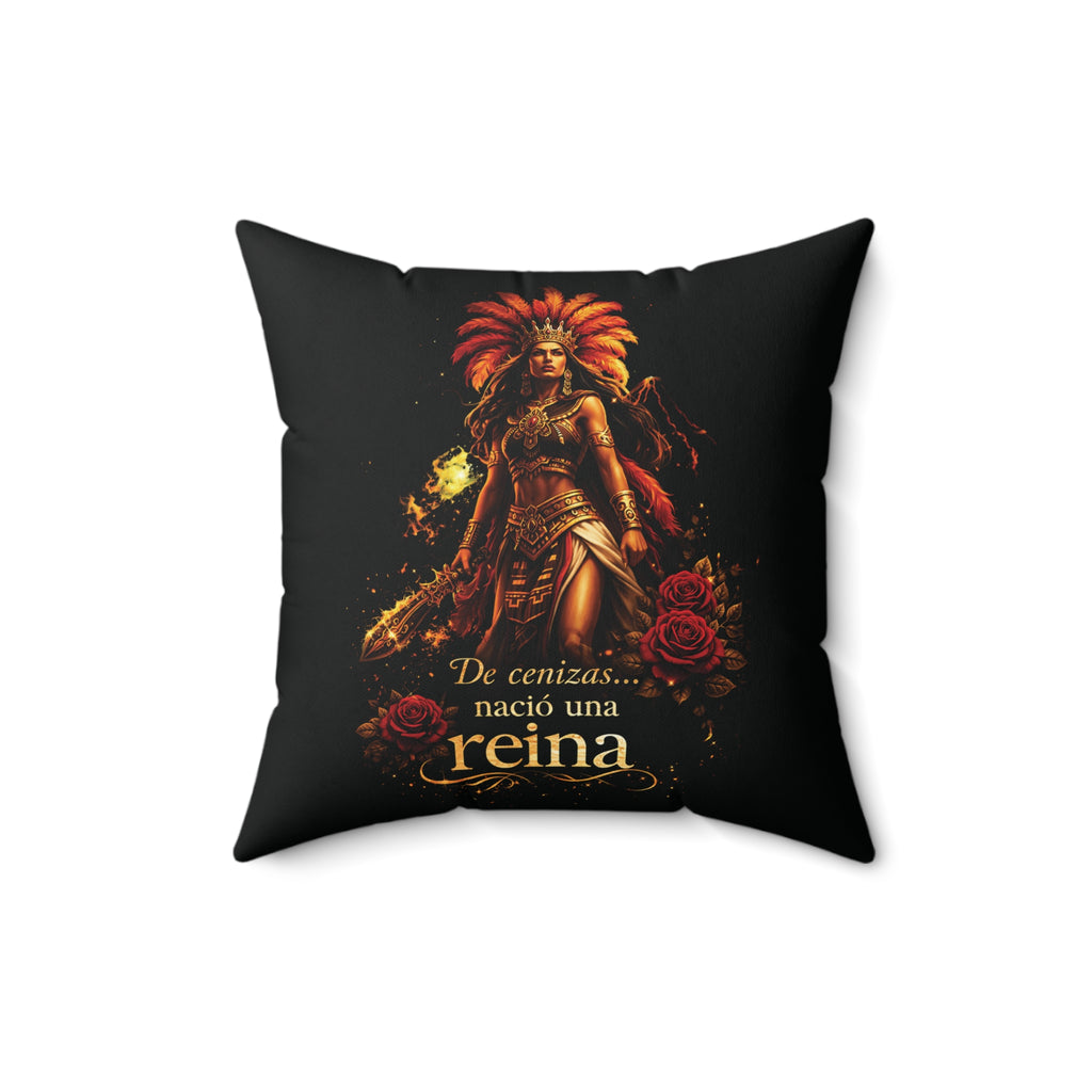 Reina Warrior Pillow — "De cenizas… nació una reina" Decorative Throw Pillow