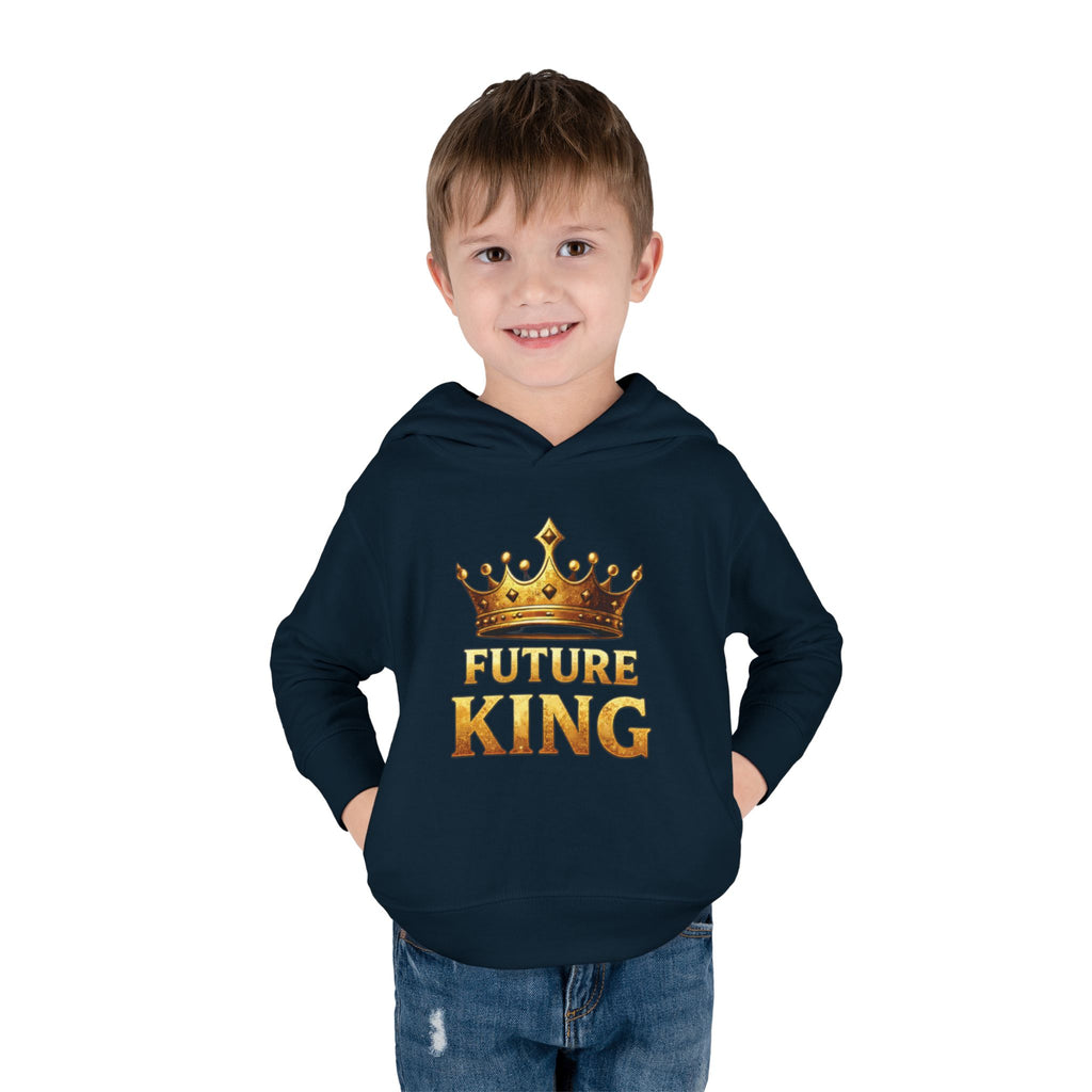 Toddler Hoodie — "Future King" Gold Crown Pullover