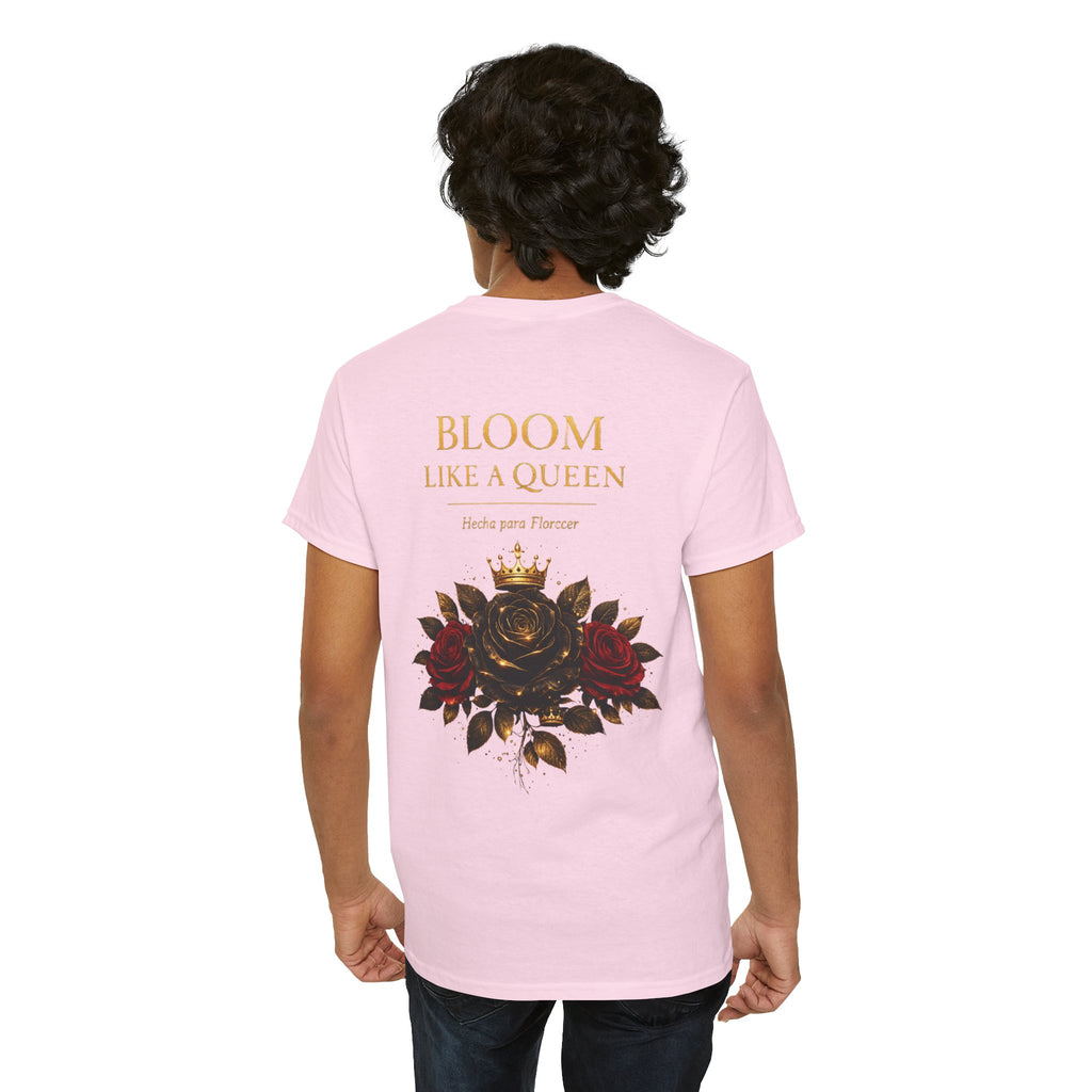Bloom Like a Queen Tee — Floral Crown Rose Graphic Shirt