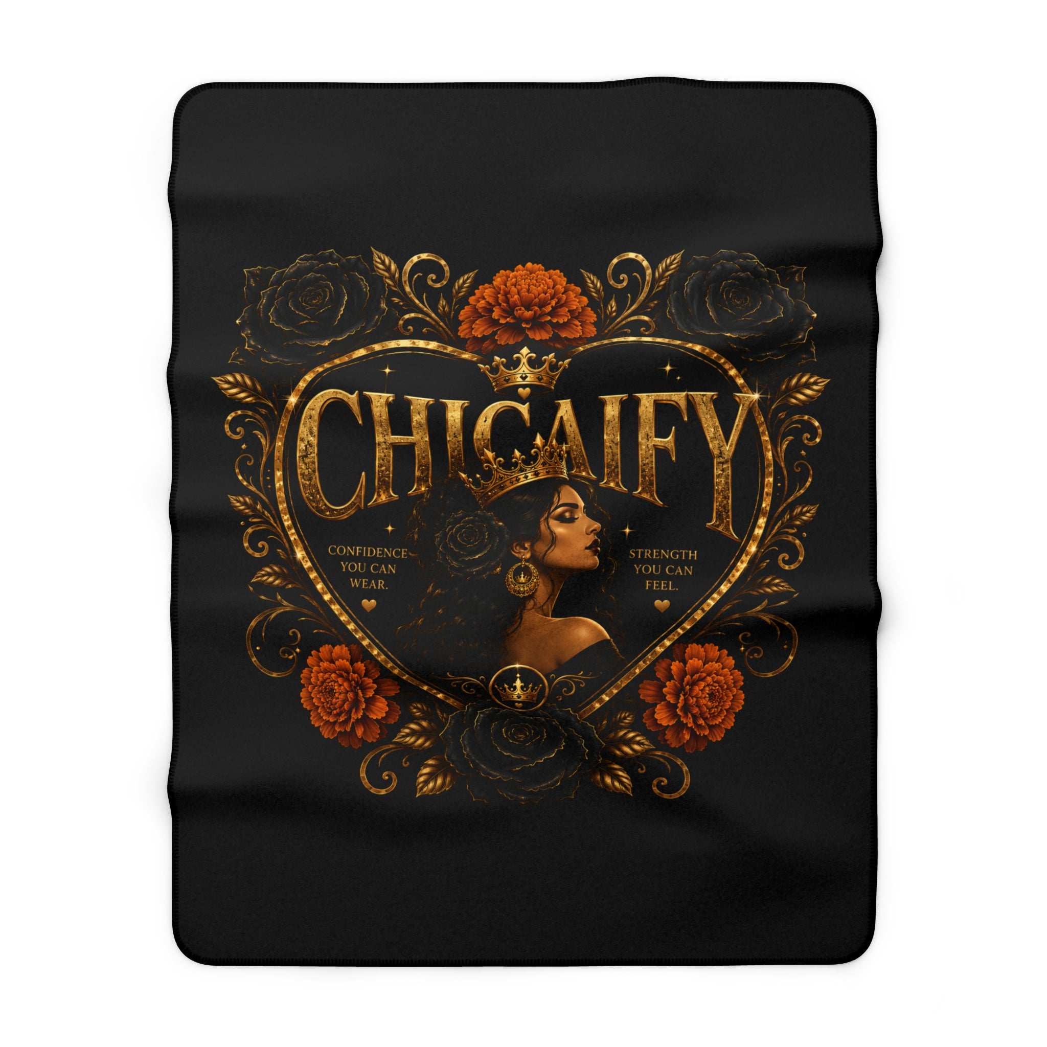 Chicaify® Be Bold. Take Up Space. Statement | Sherpa Fleece Blanket