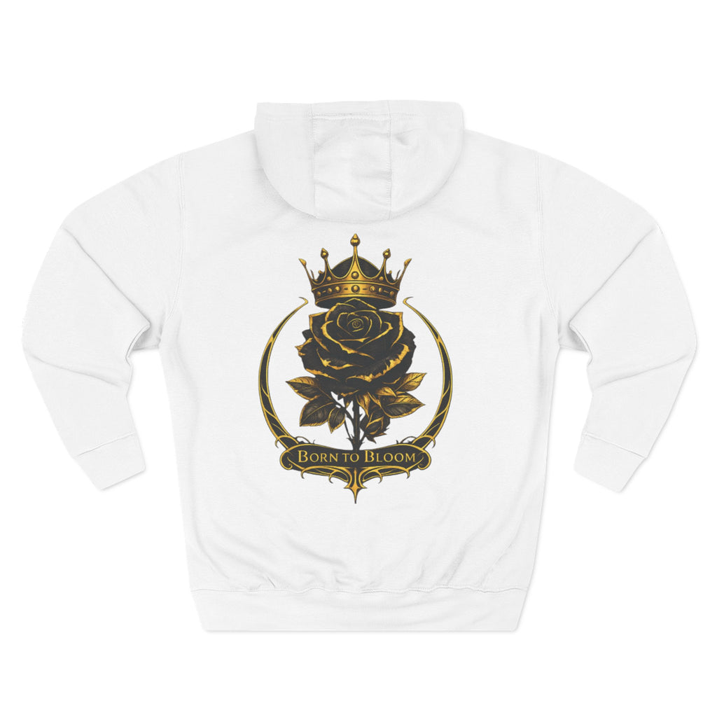 Crowned Black Rose Hoodie | Born to Bloom emblem