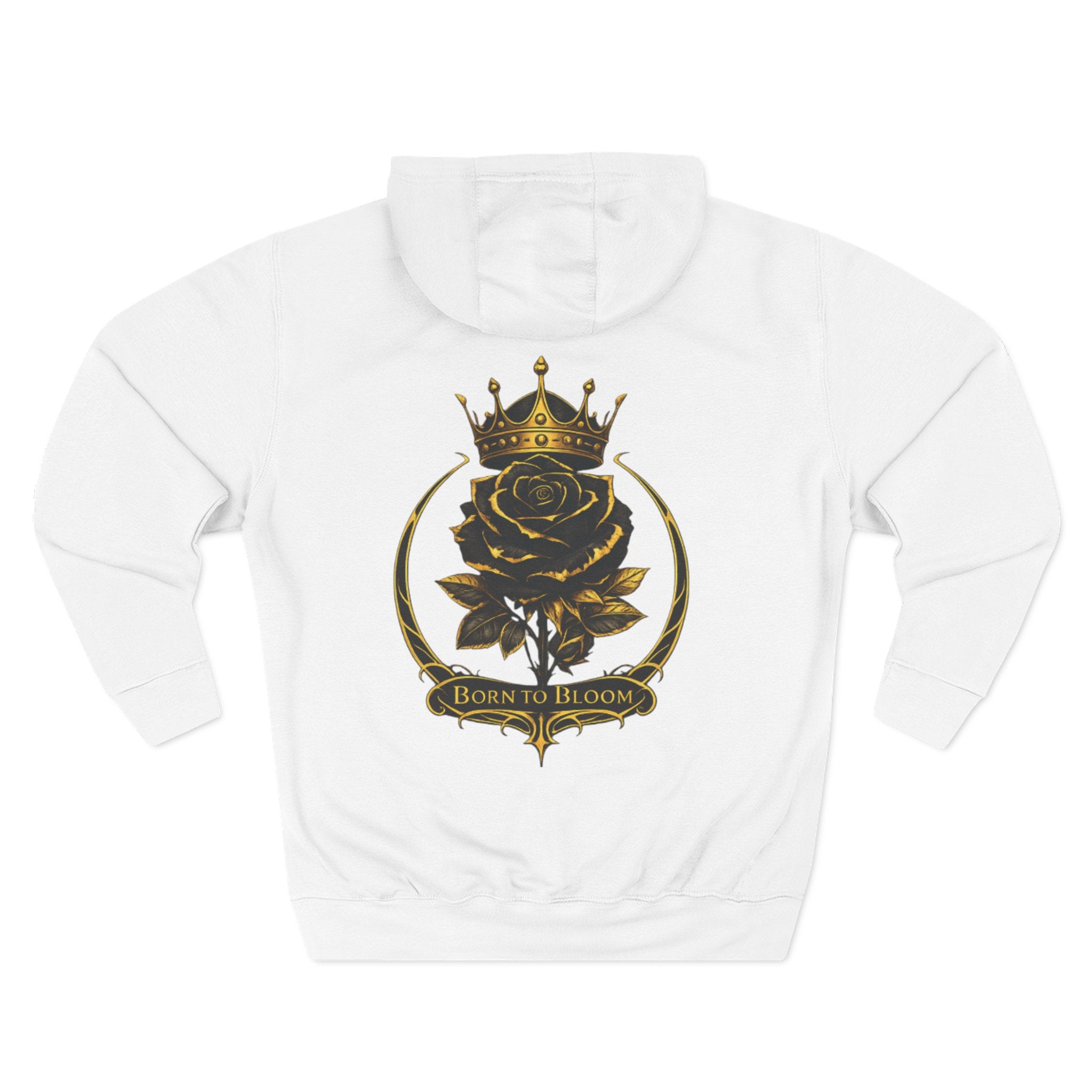 Crowned Black Rose Hoodie | Born to Bloom emblem