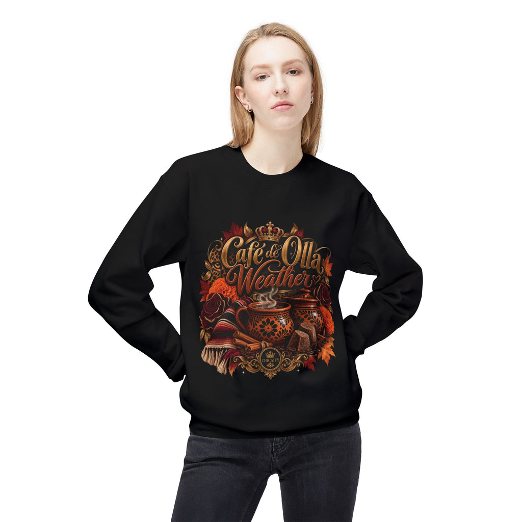 Cafe de Olla Weather | Midweight Softstyle Fleece Crewneck Sweatshirt